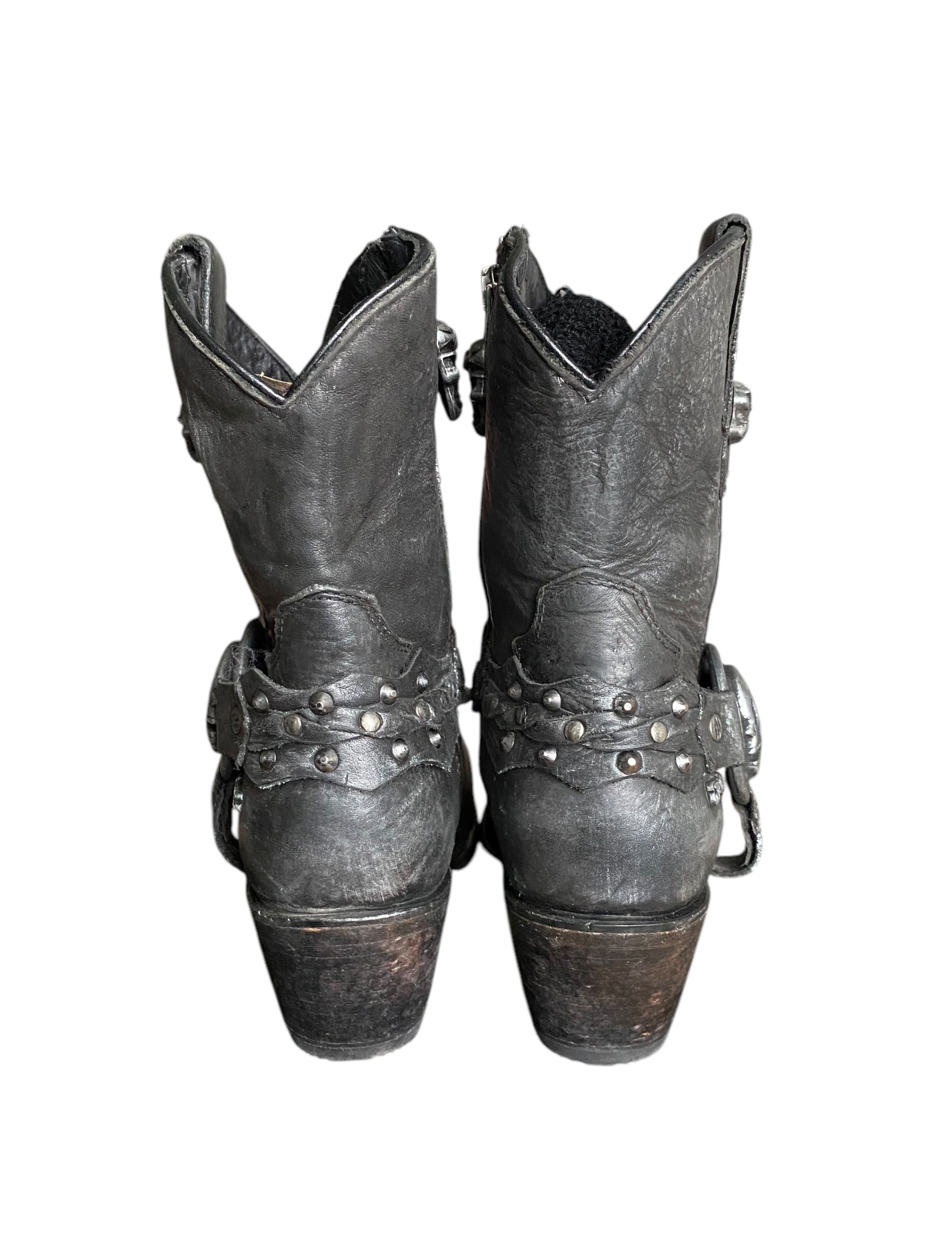 New Rock leather cowboy boots size 37