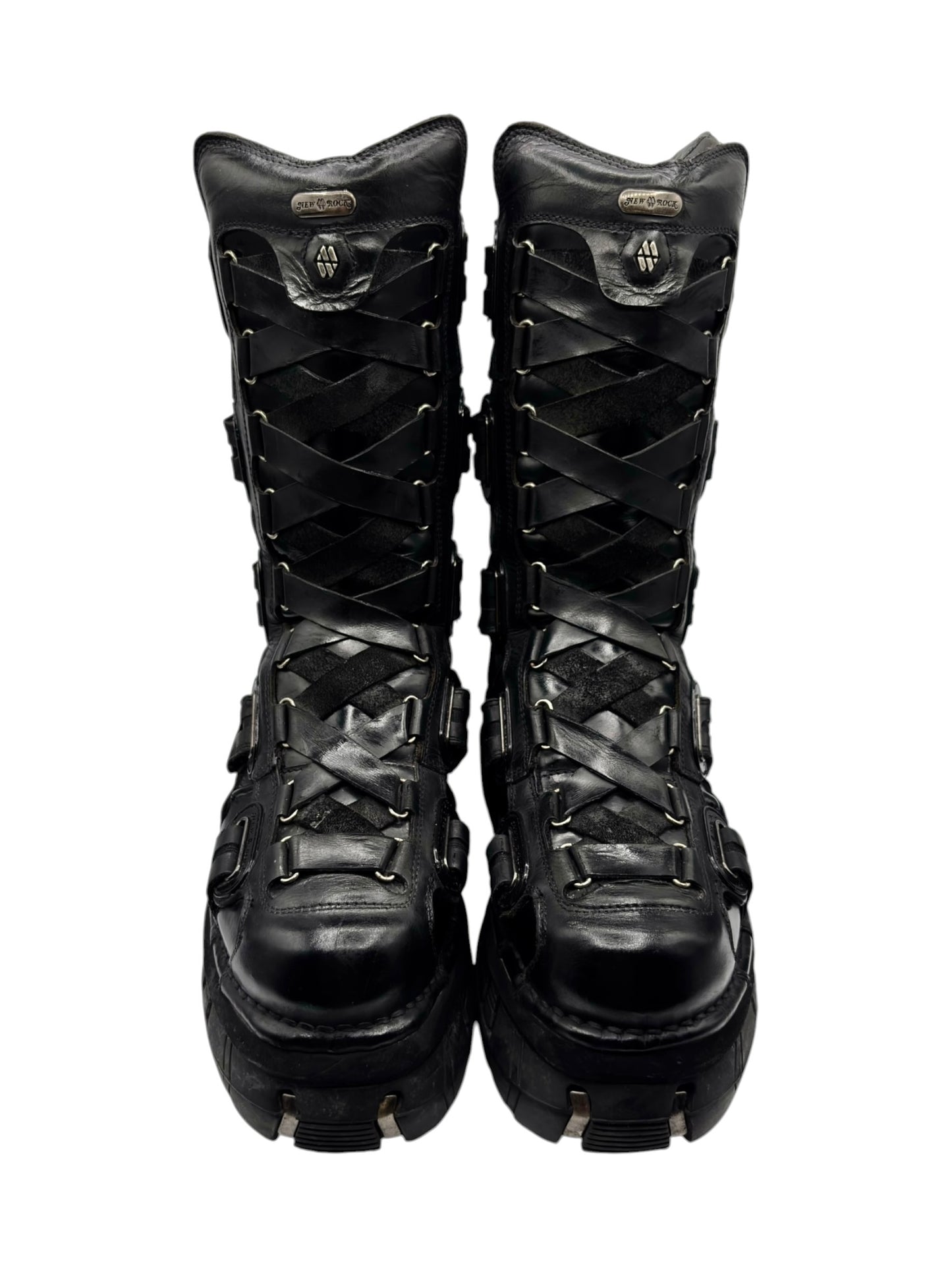 RARE vintage New Rock trailer mid-calf platform boots