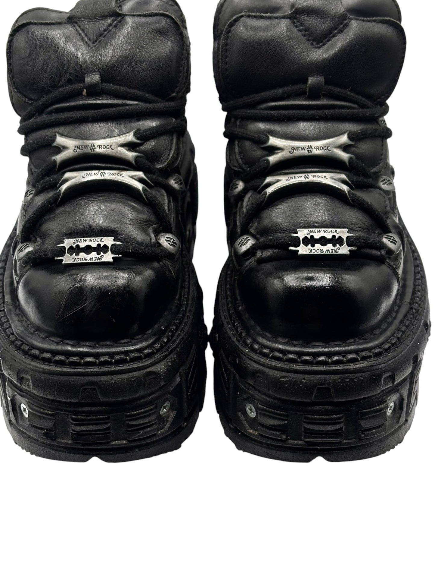 Vintage New Rock tank leather platform boots