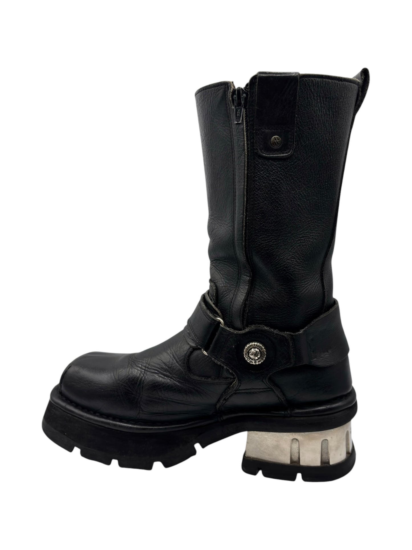 Vintage New Rock leather biker boots