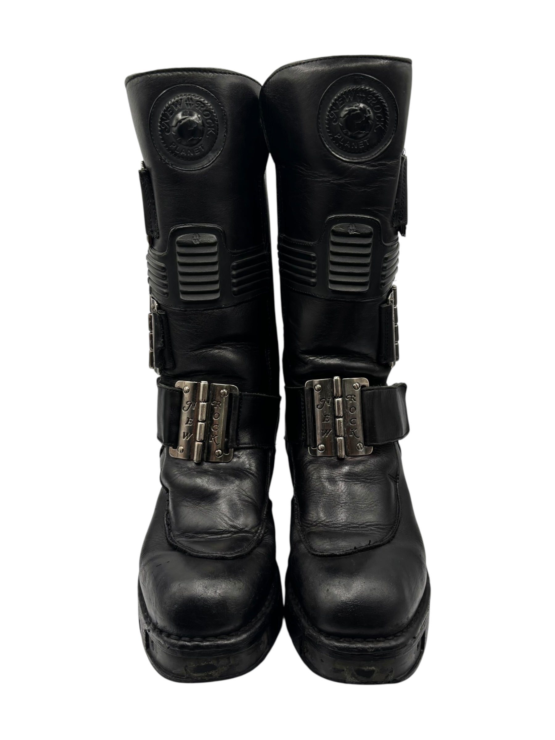 Vintage New Rock knee high leather boots size 41