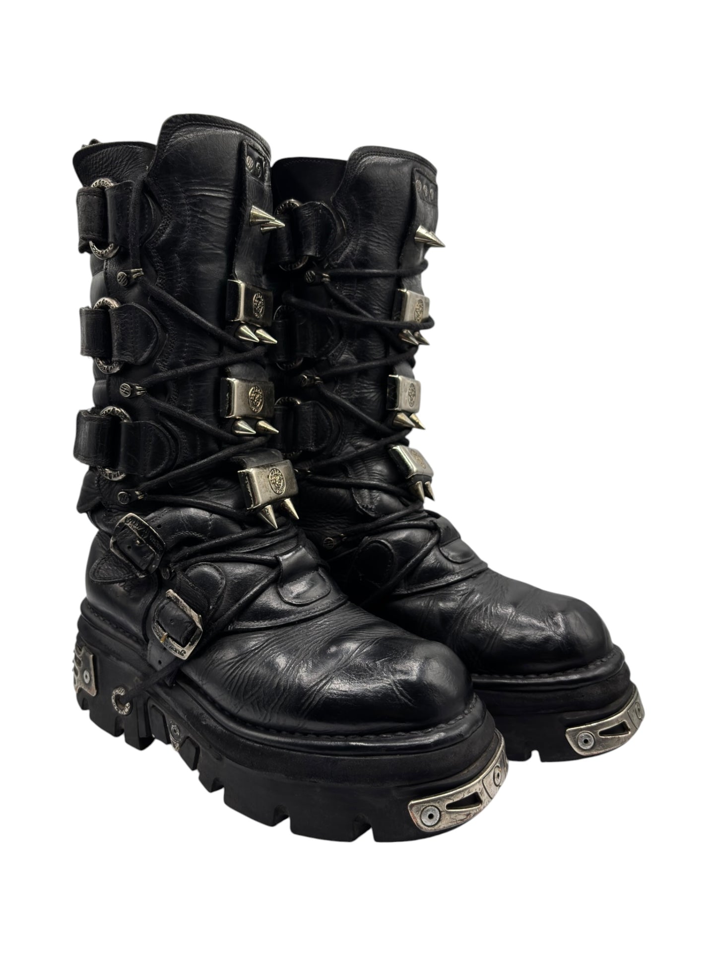 Vintage New Rock knee high reactor leather boots