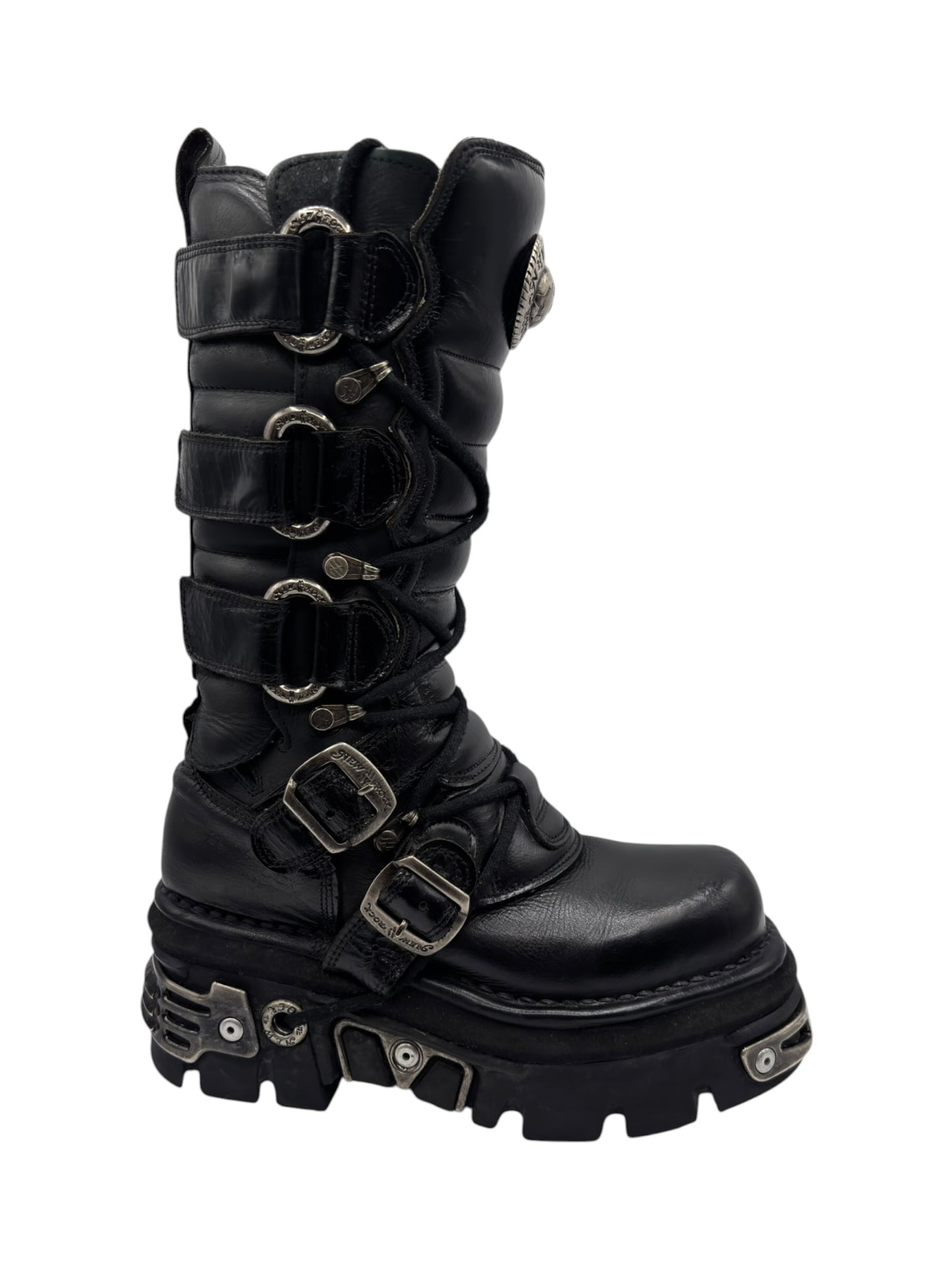Vintage New Rock knee high reactor leather boots