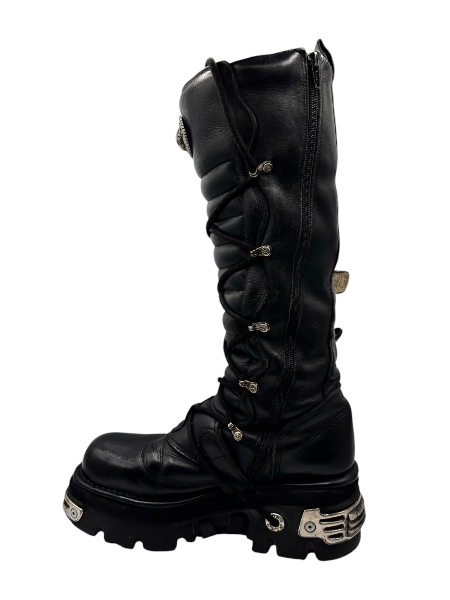 Vintage New Rock knee high reactor leather boots