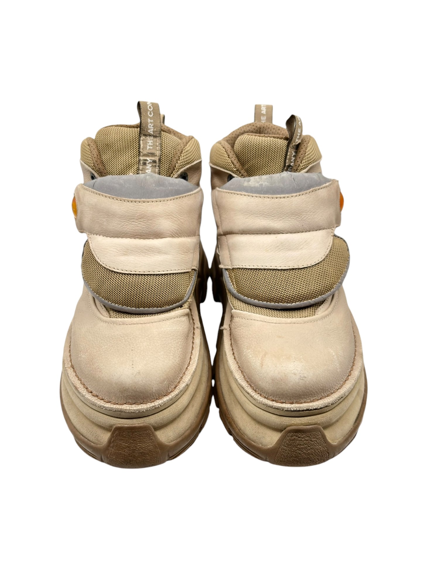 Vintage ART beige leather ankle boots