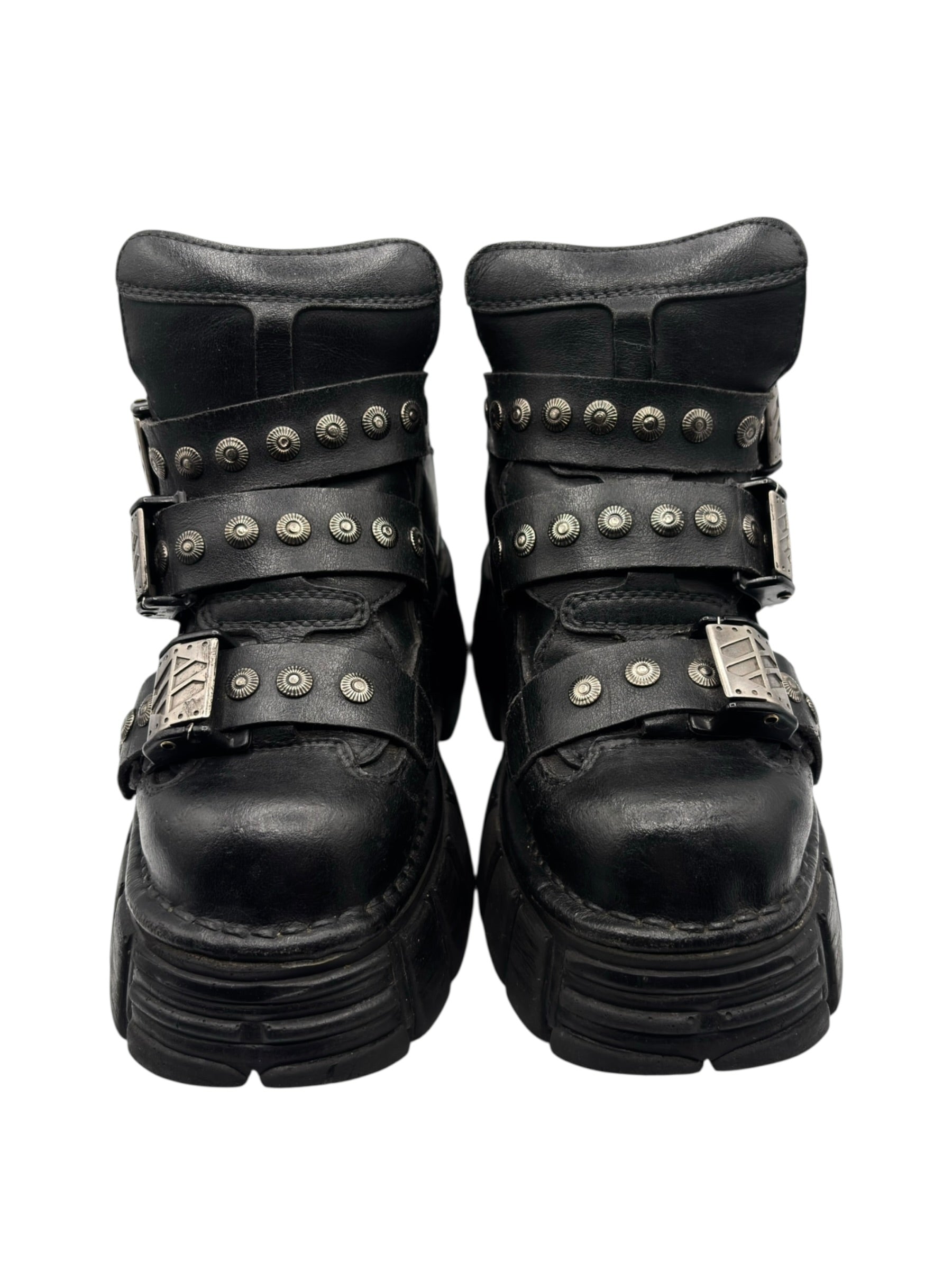 Vintage New Rock studded platform boots size 36