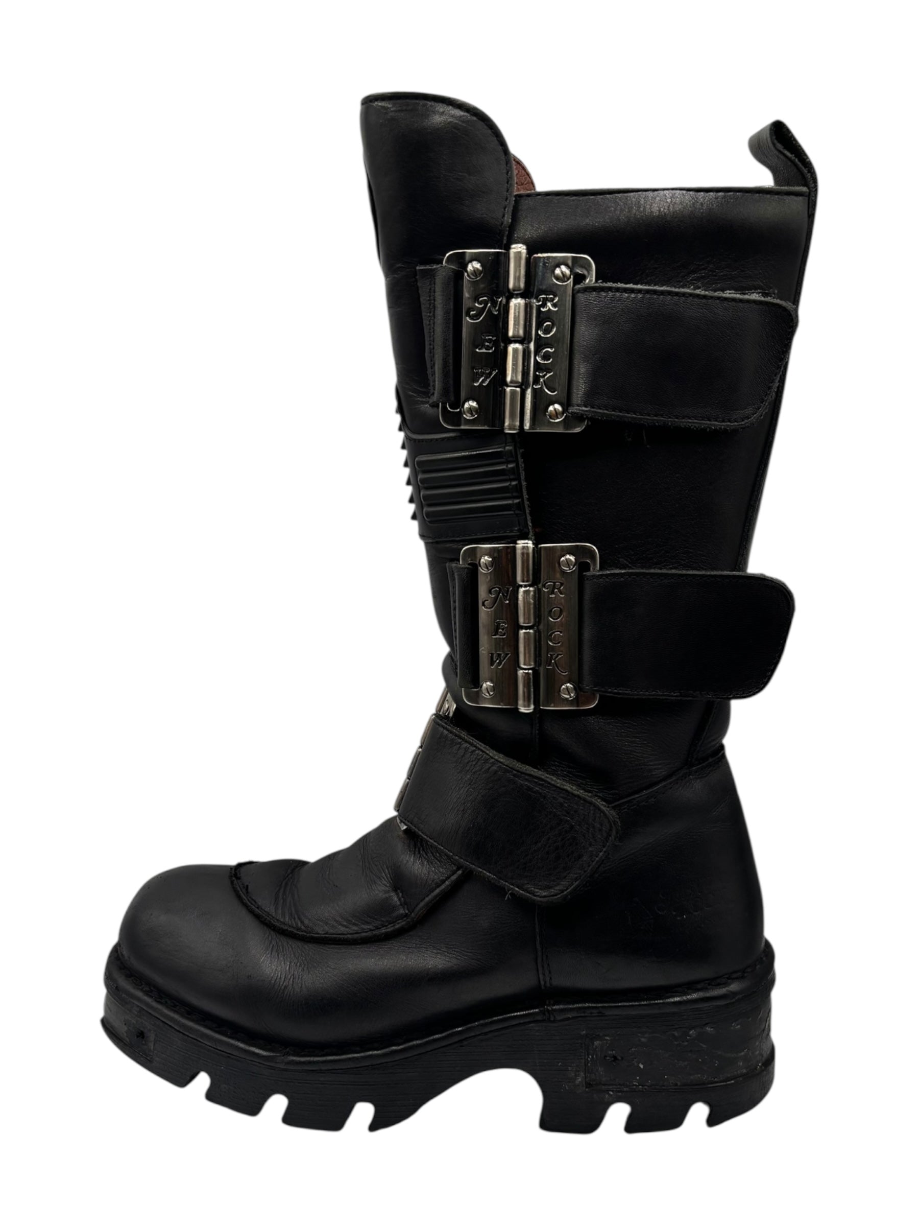 Vintage New Rock knee high leather boots size 41