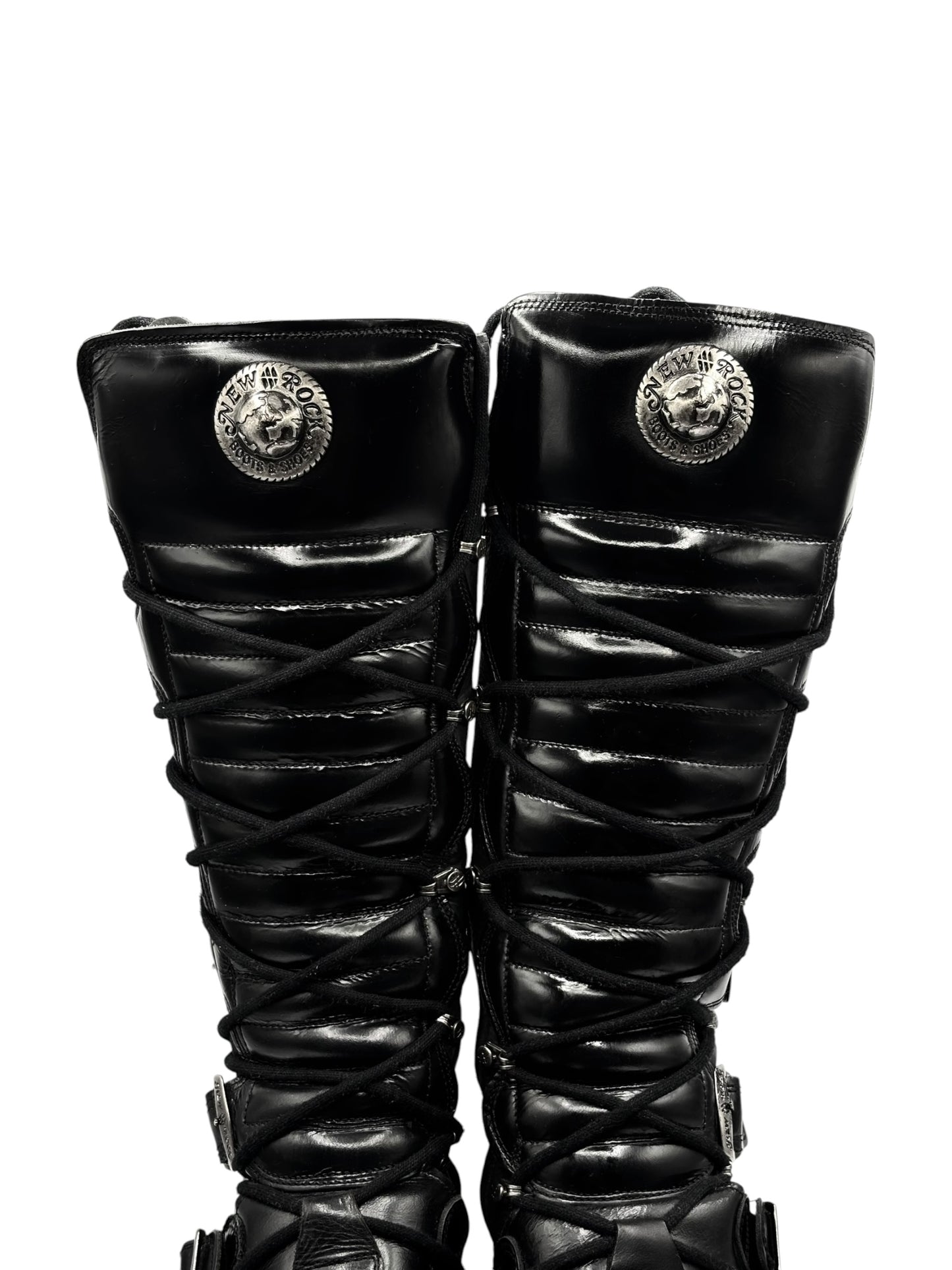 Vintage New Rock knee high reactor leather boots