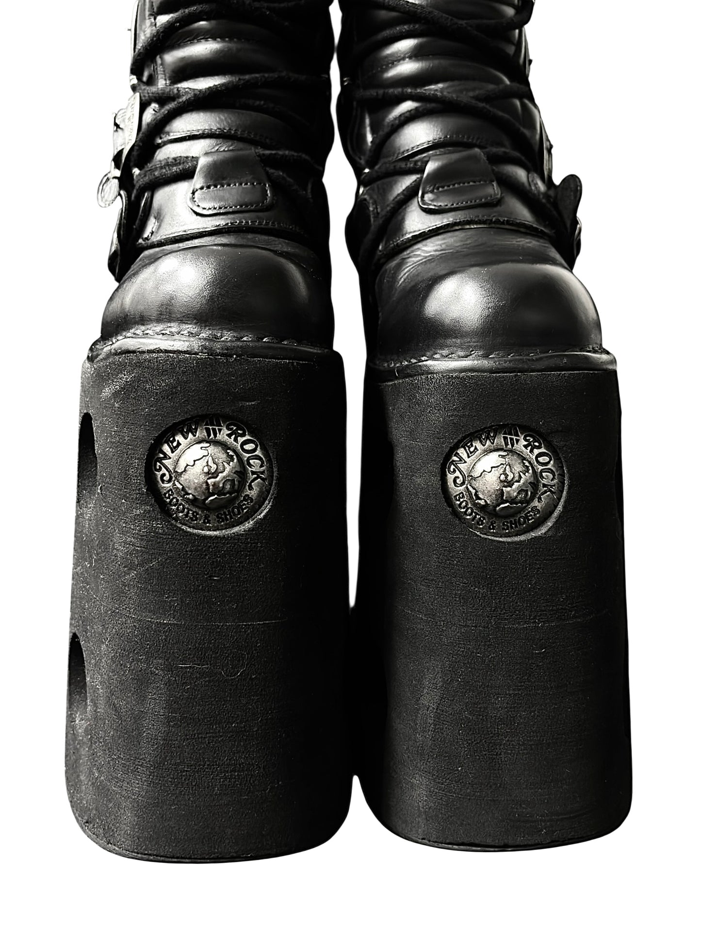 Super rare vintage New Rock double neptuno platform boots size 37