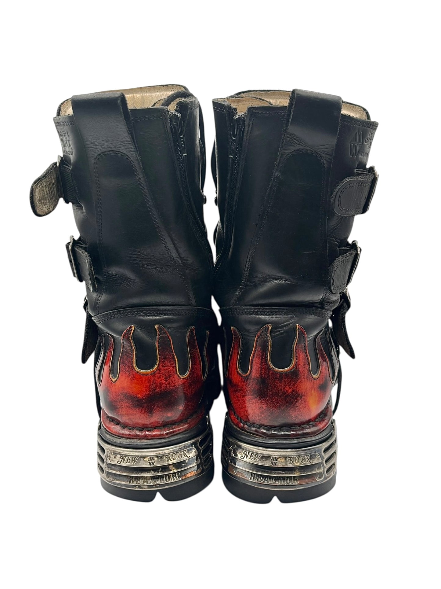 Vintage New Rock reactor flame boots size 38