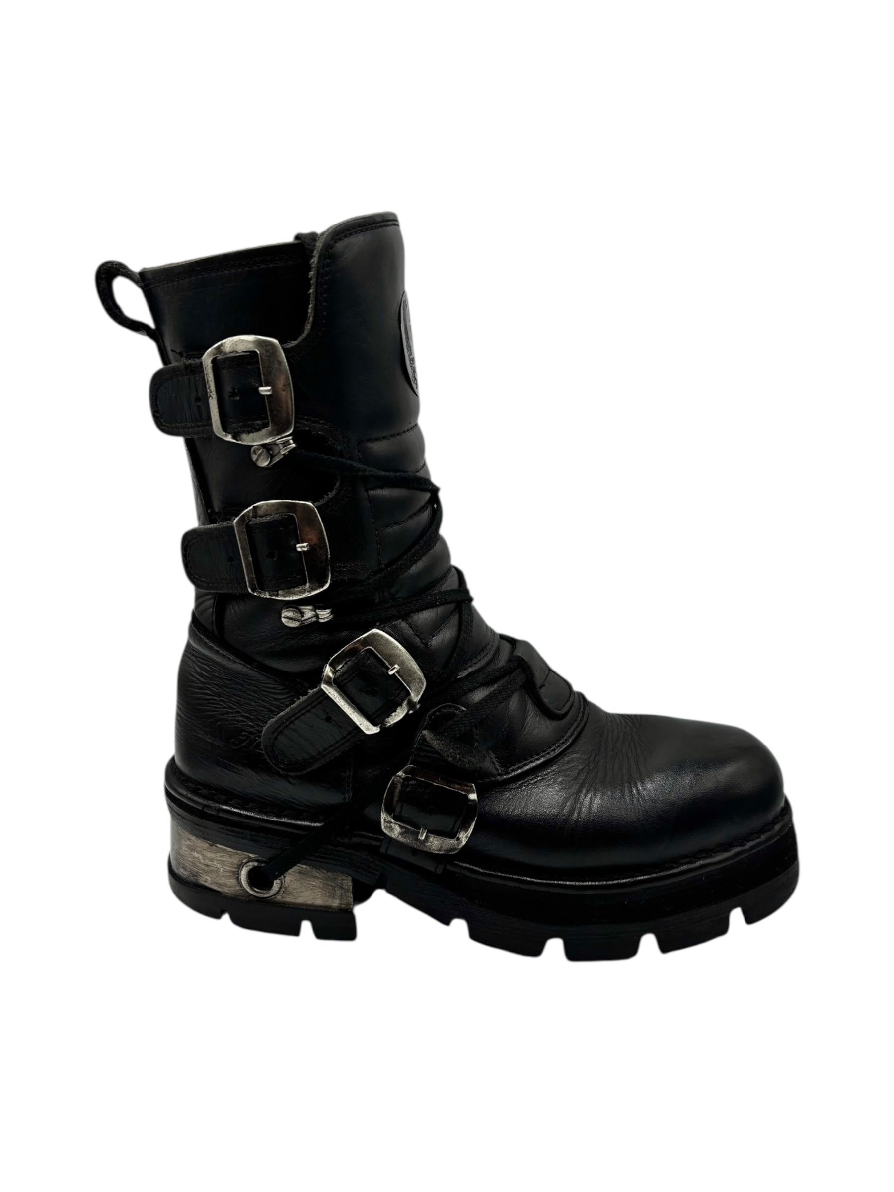 Vintage New Rock leather mid-calf boots size 38