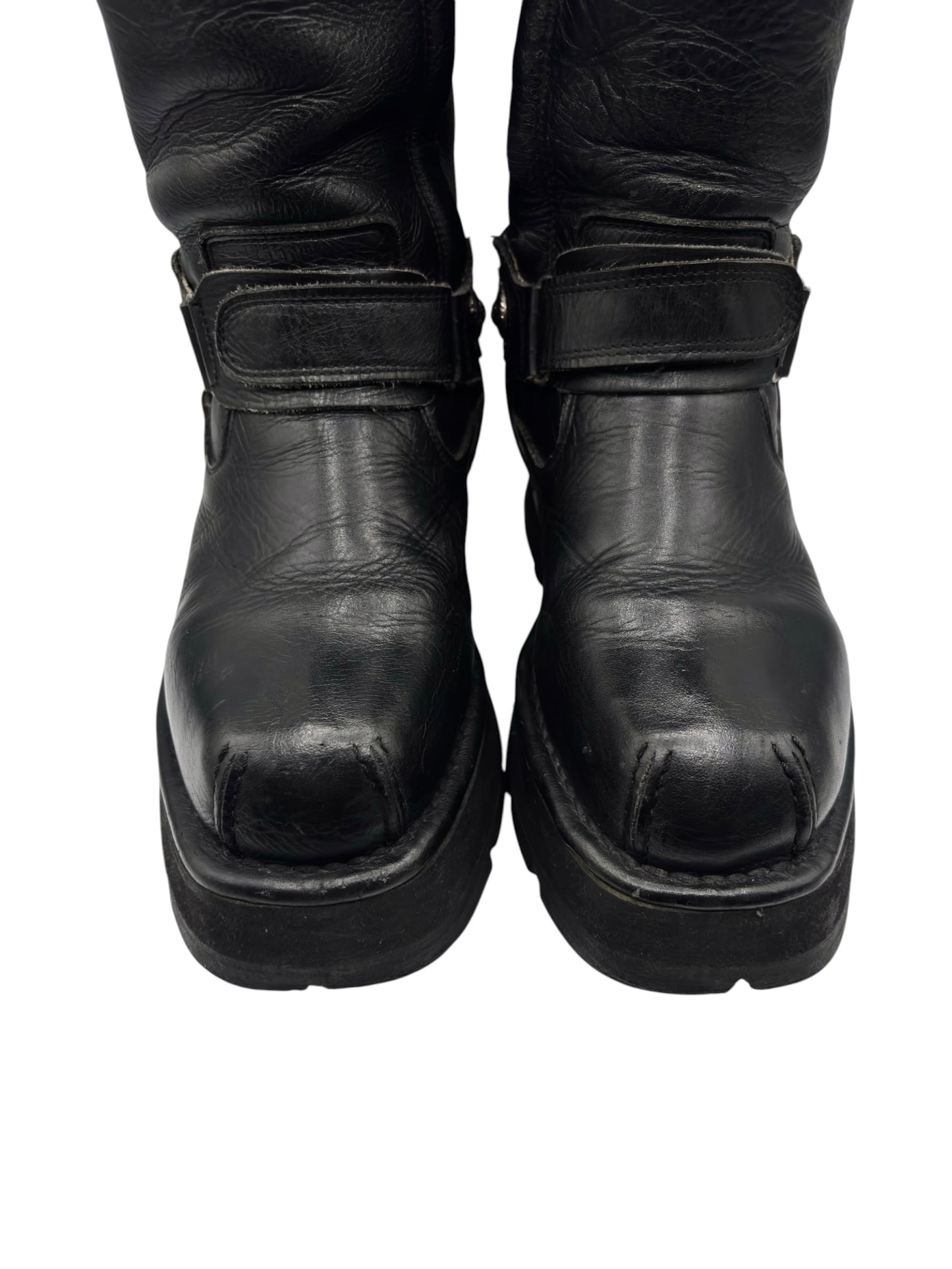 Vintage New Rock leather biker boots