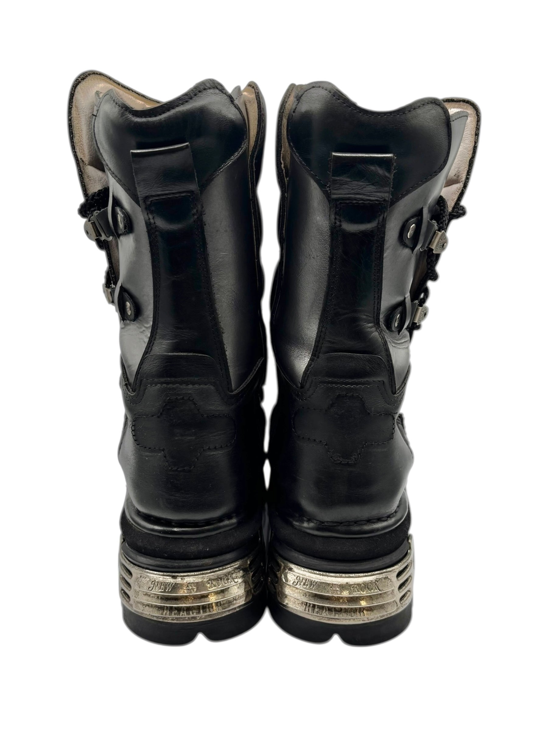 Vintage New Rock lace up reactor boots size 42
