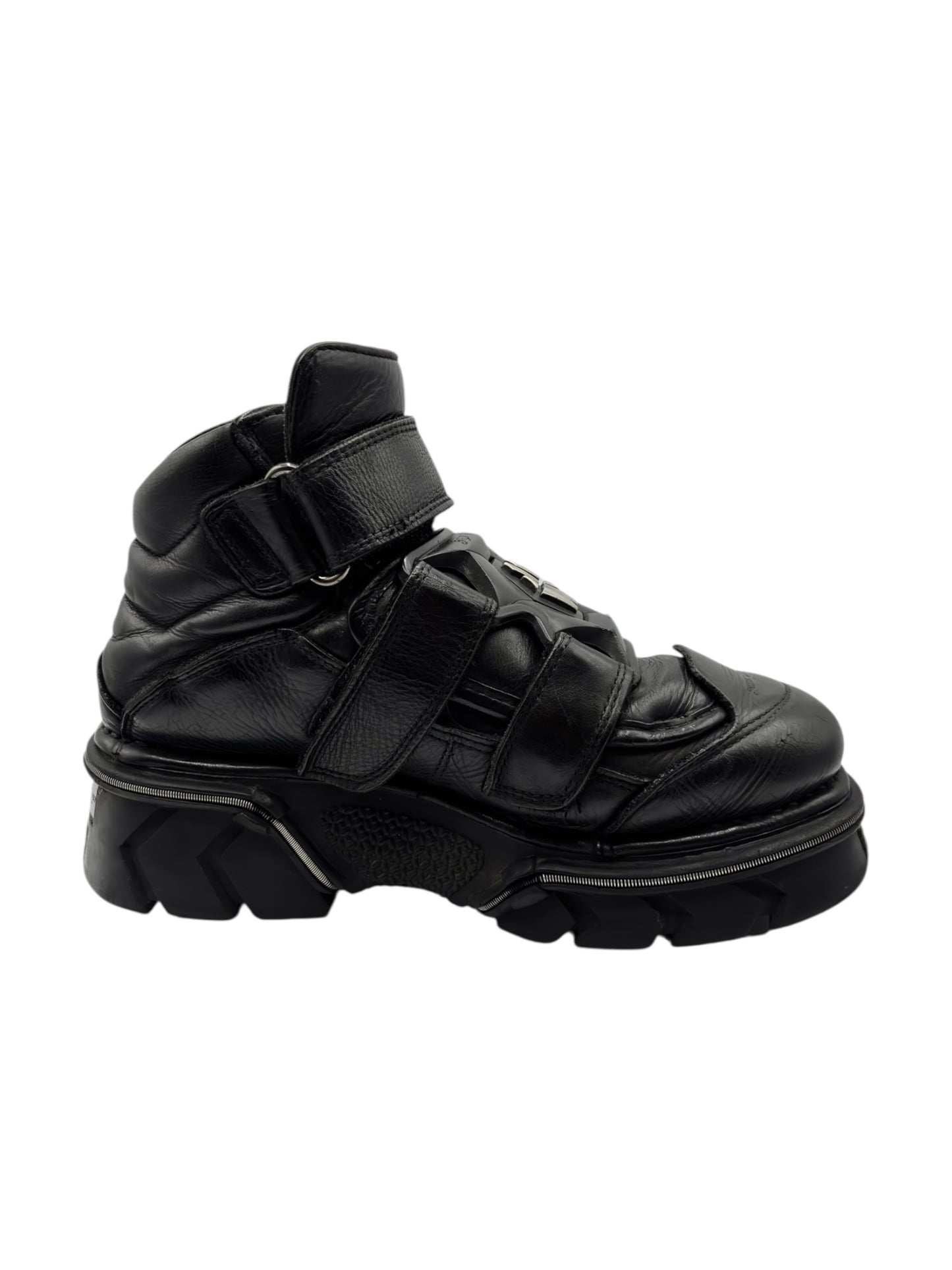Vintage New Rock M-285 black platform boots size 42