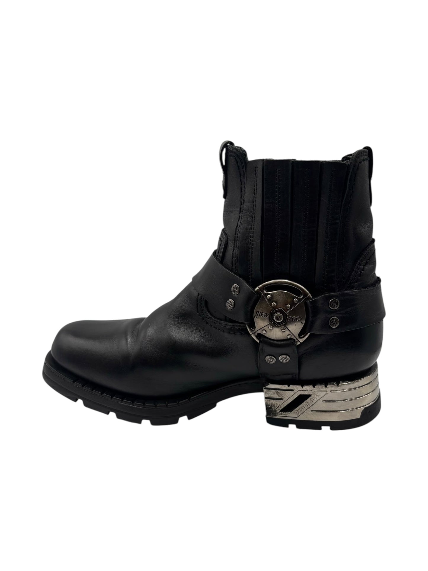 Vintage New Rock leather biker boots size 43