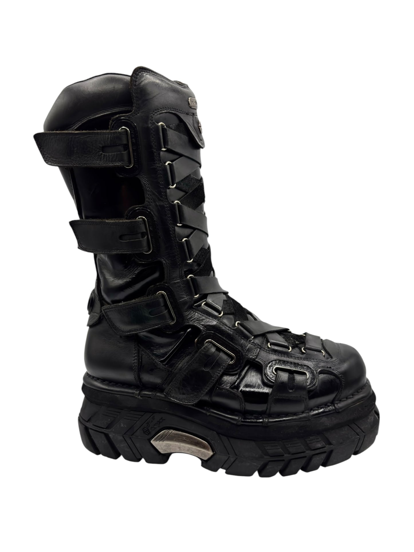 RARE vintage New Rock trailer mid-calf platform boots
