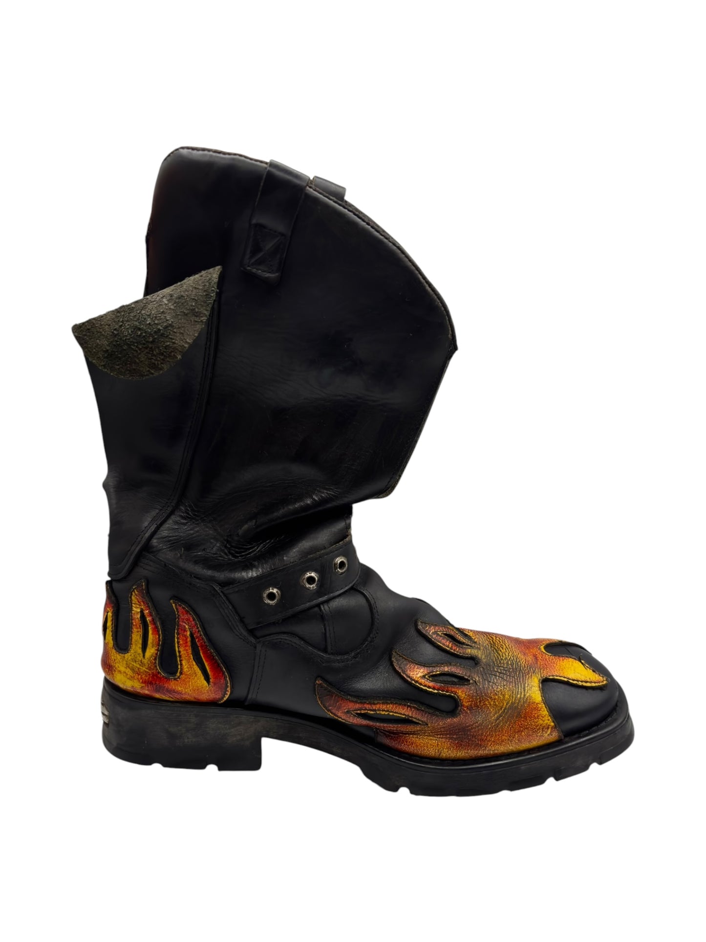 Vintage New Rock leather biker boots