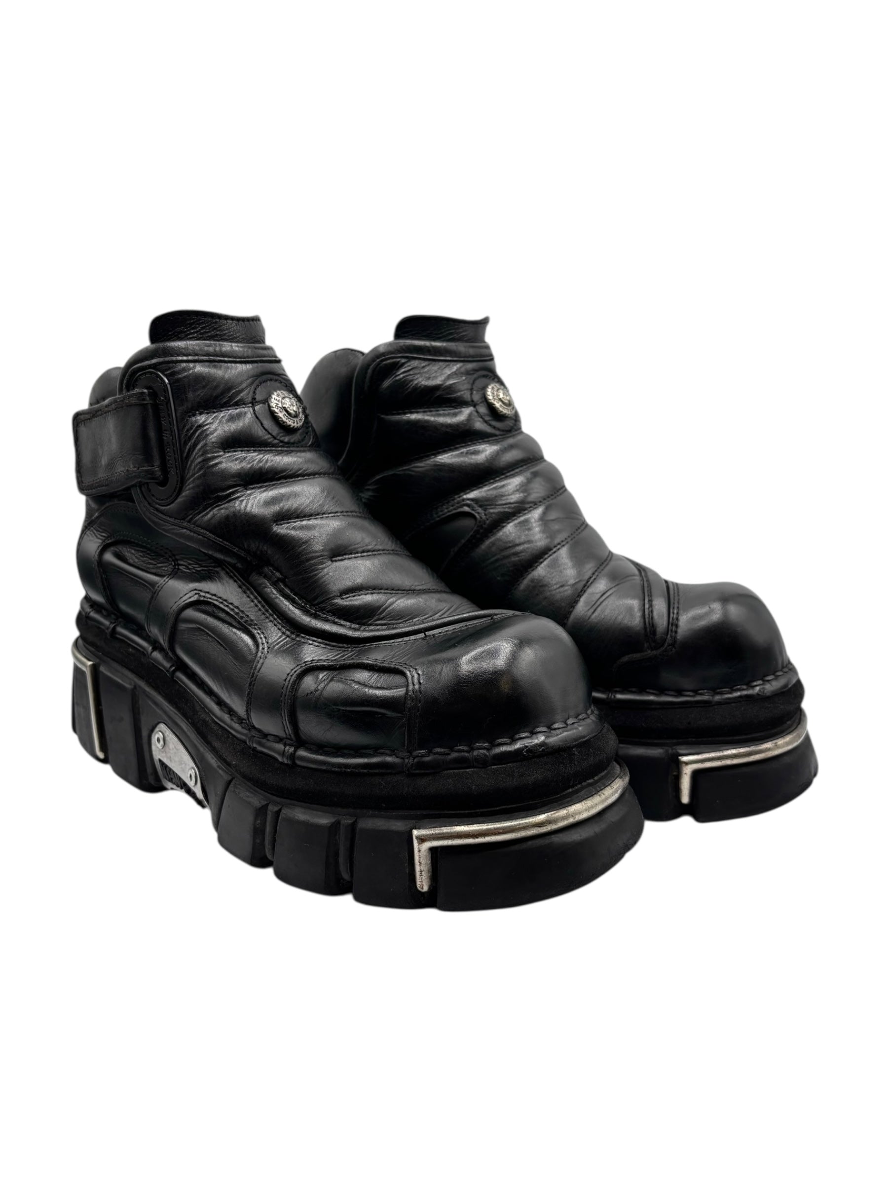 Vintage New Rock avant garde leather platform boots size 41