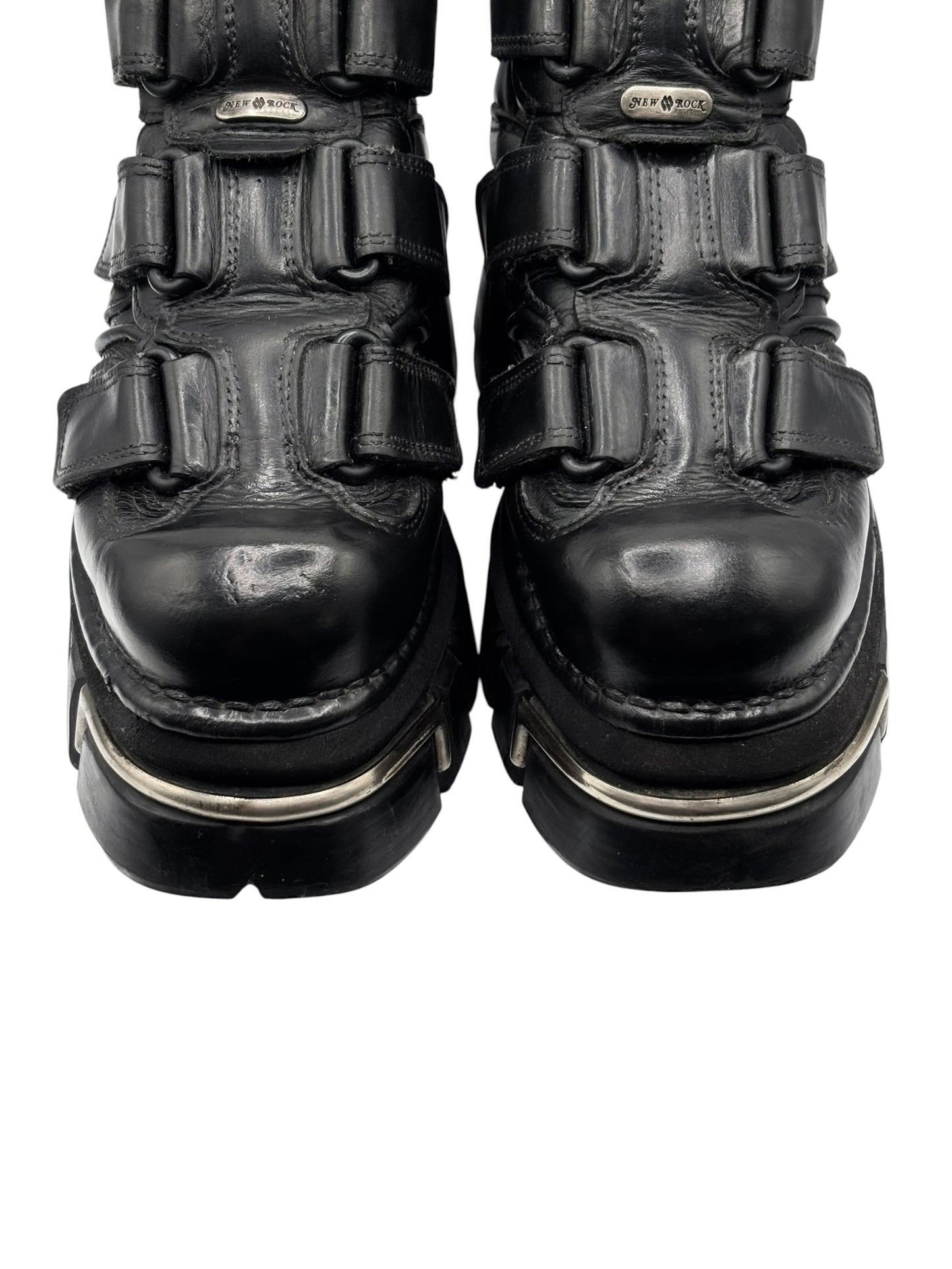 Vintage New Rock terminator velcro platform boots