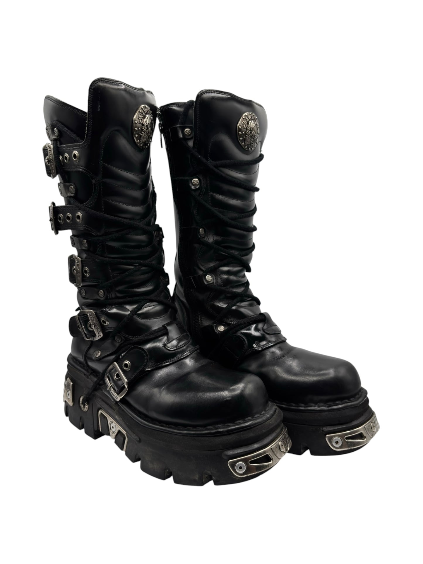 Vintage New Rock knee high reactor leather boots