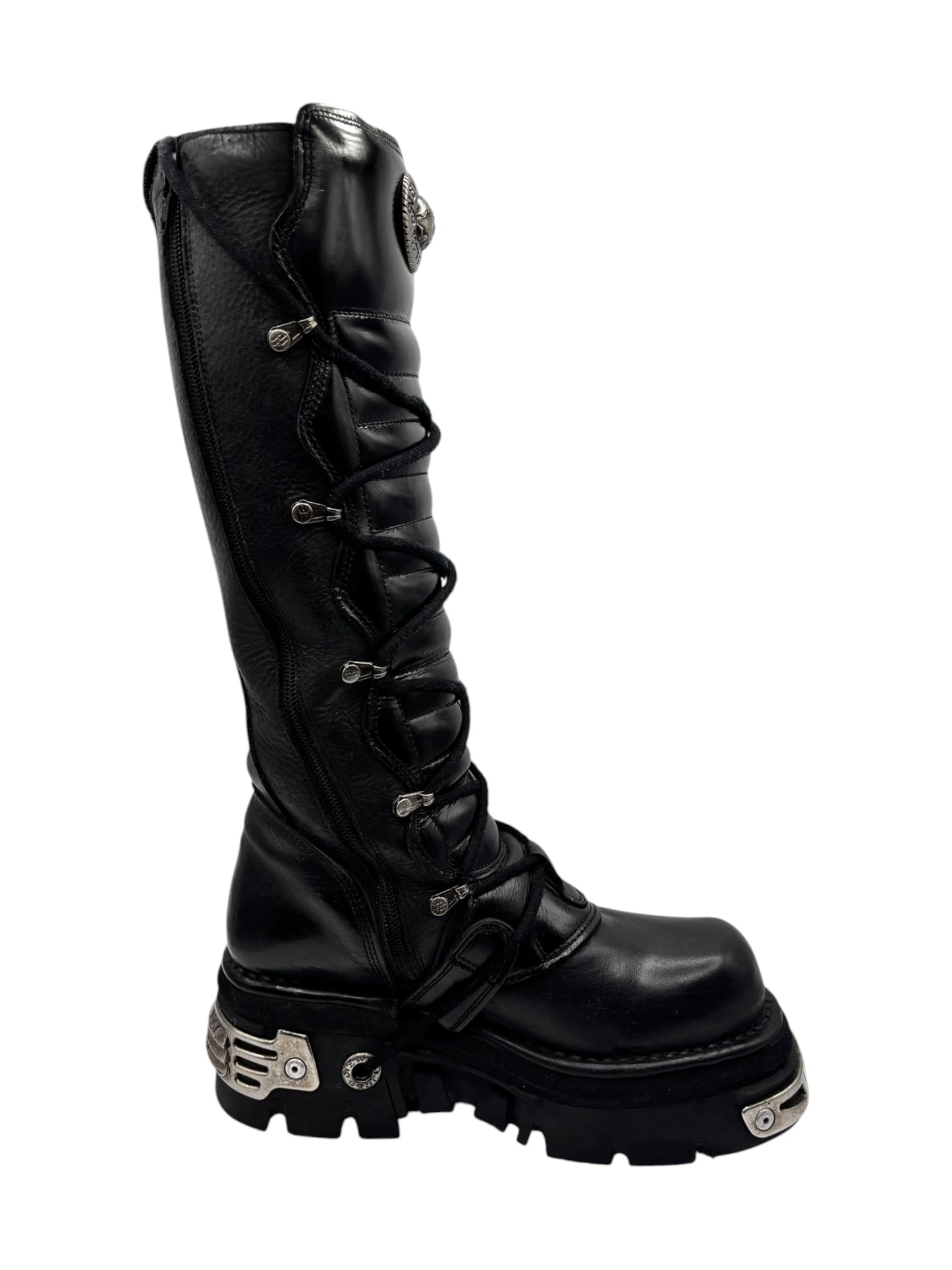 Vintage New Rock knee high reactor leather boots