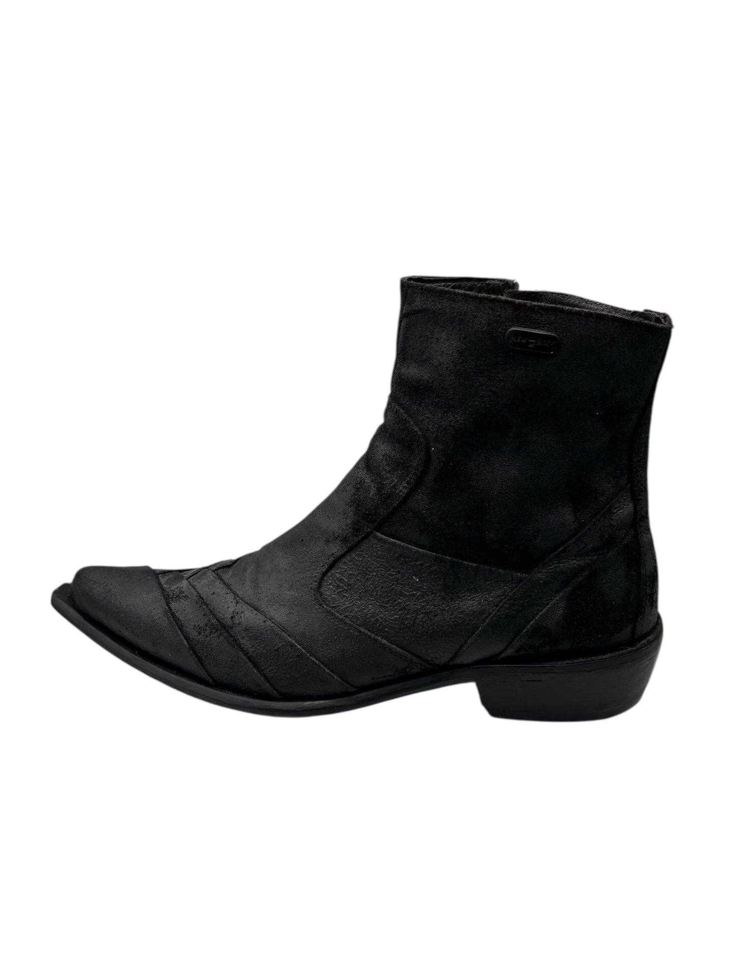 Vintage New Rock sauron black leather cowboy boots size 45