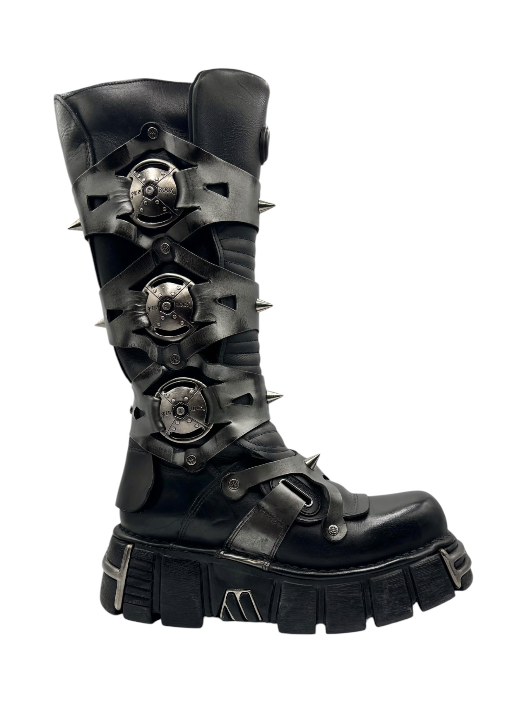 Vintage New Rock M-735-C10 knee high boots size 42