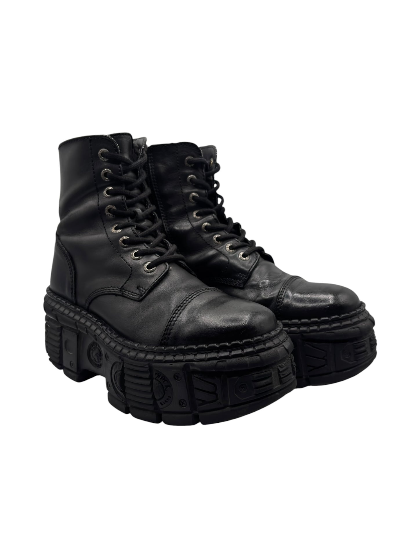 New Rock tank platform leather boots