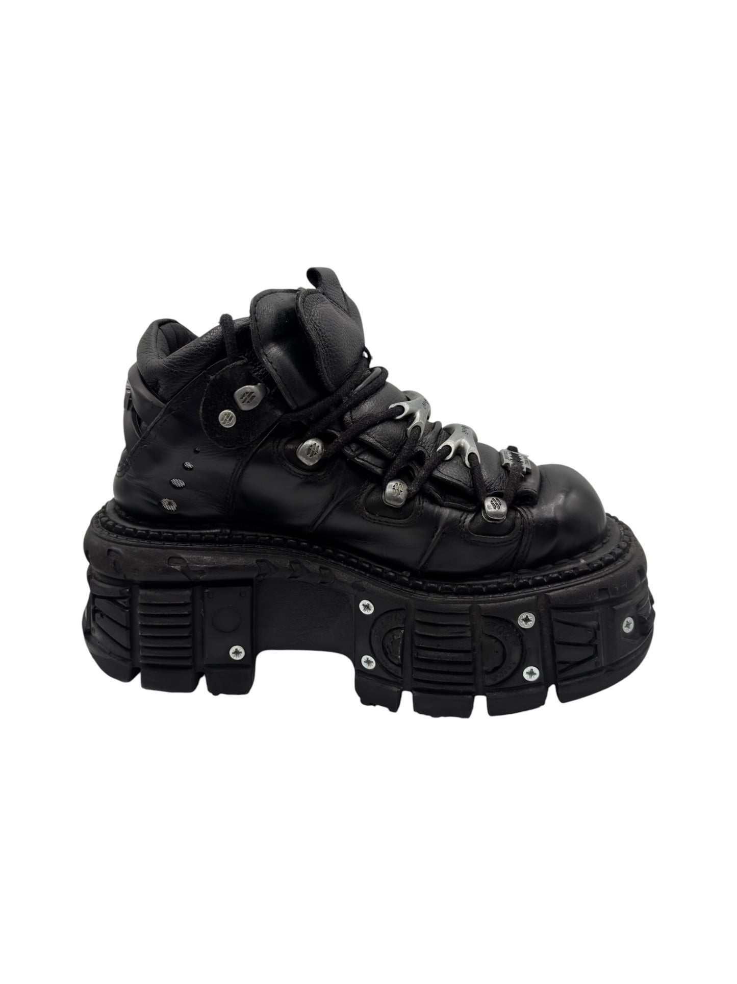 Vintage New Rock tank leather platform boots