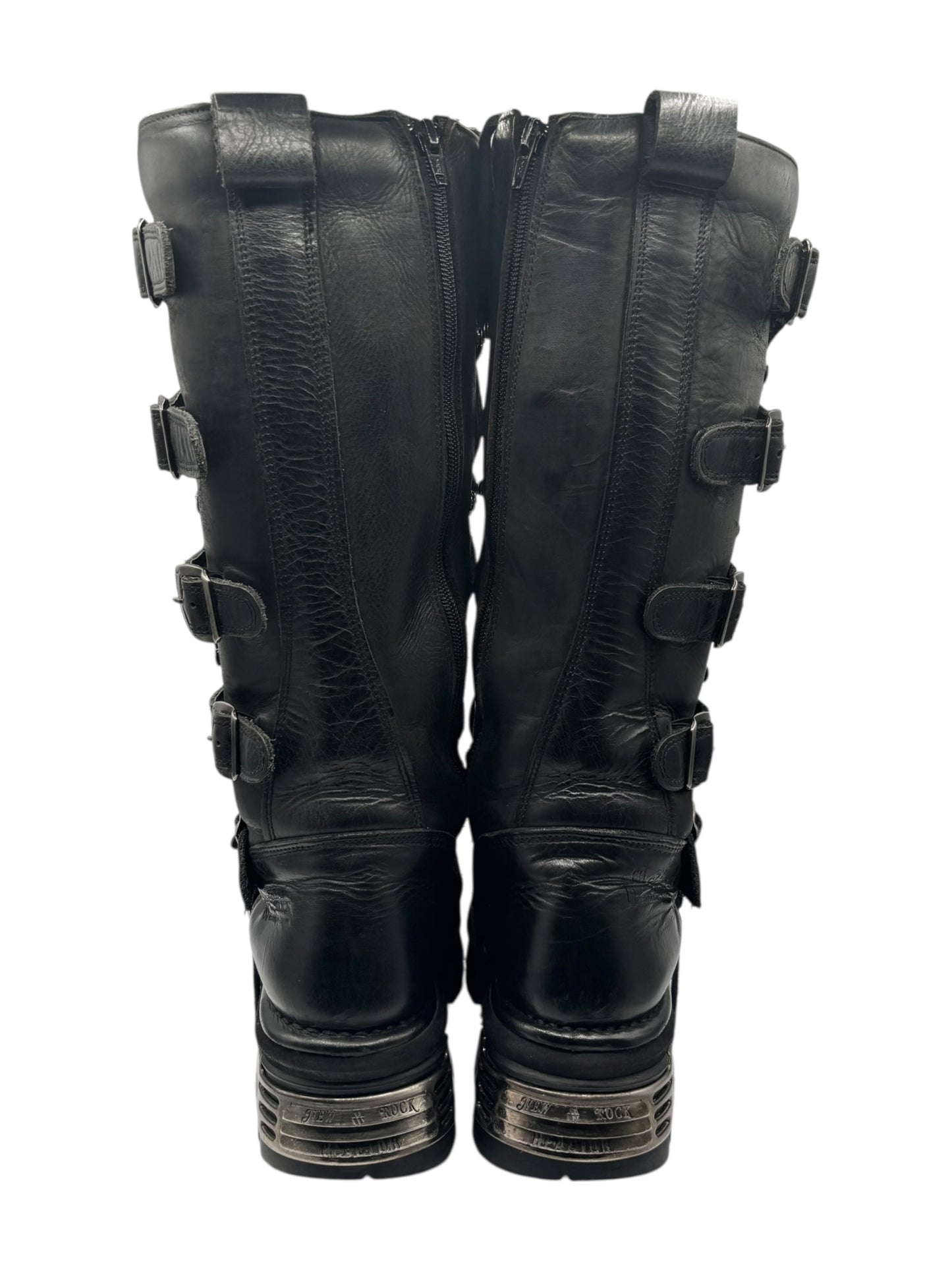Vintage New Rock knee high reactor leather boots size 42