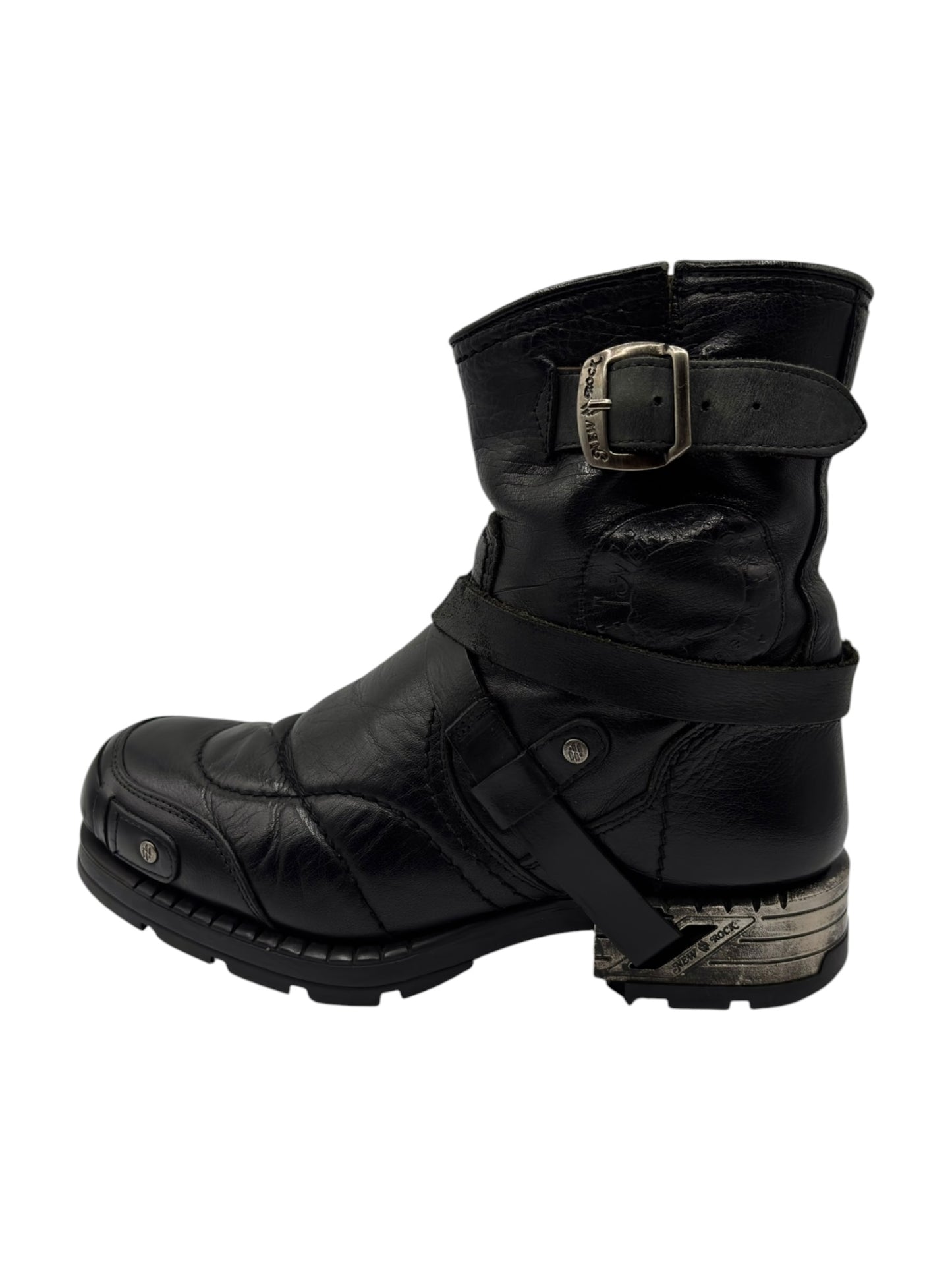 Vintage New Rock leather biker boots