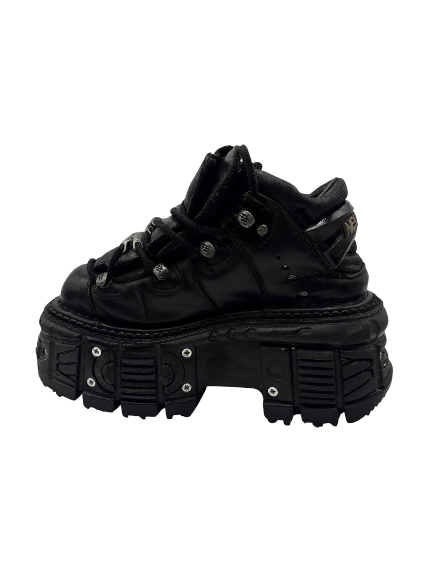 Vintage New Rock tank leather platform boots