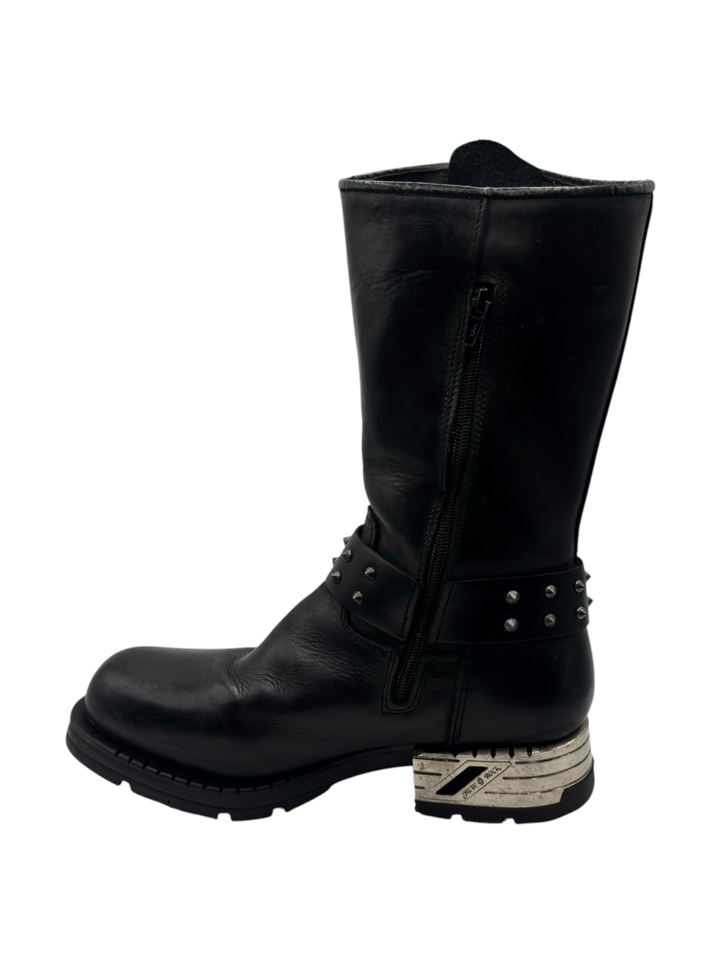 Vintage New Rock leather biker boots