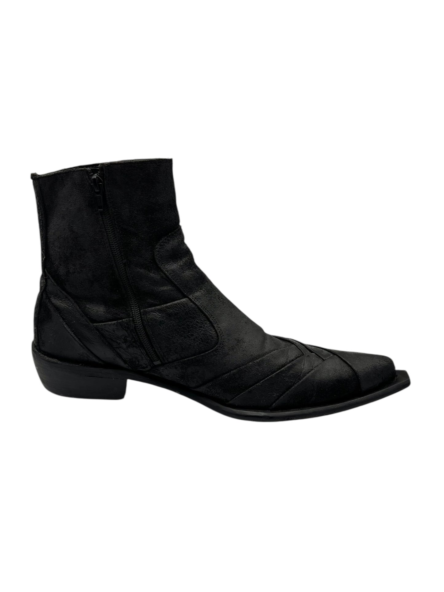 Vintage New Rock sauron black leather cowboy boots size 45