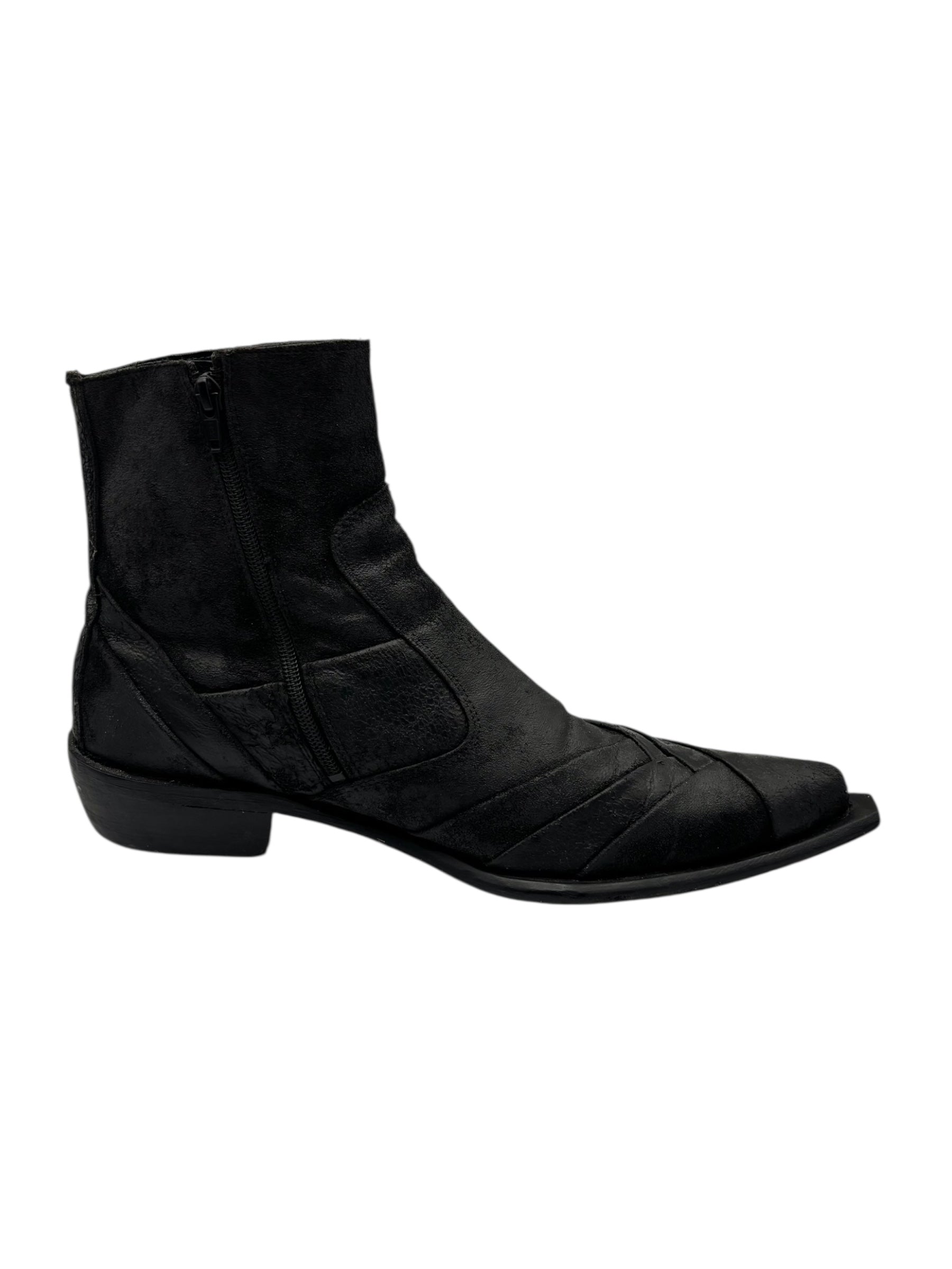 Vintage New Rock sauron black leather cowboy boots size 45