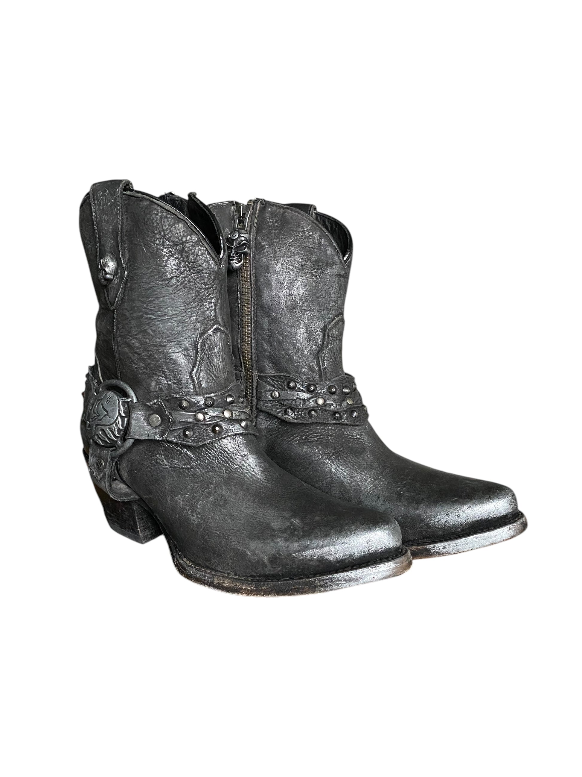 New Rock leather cowboy boots size 37