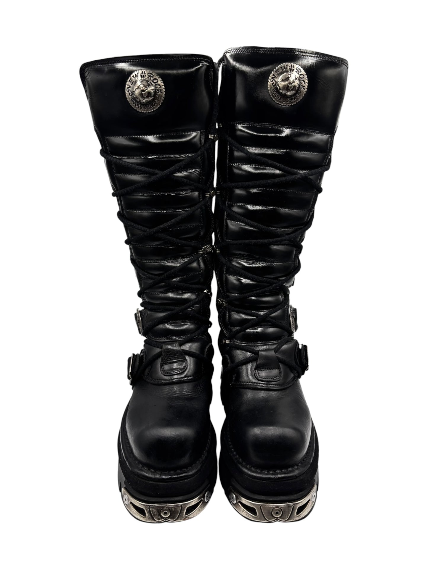 Vintage New Rock knee high reactor leather boots