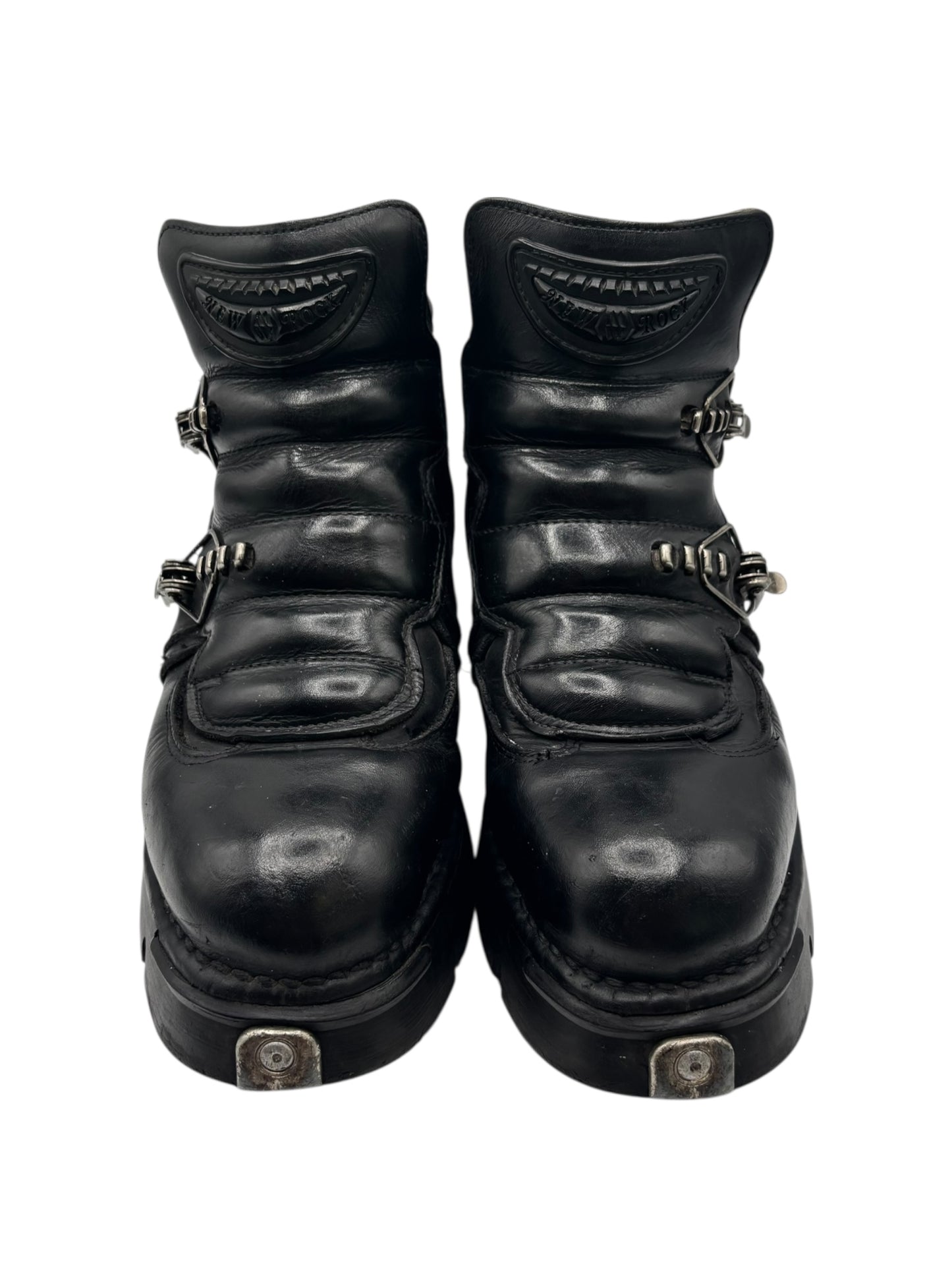 Vintage rare New Rock chunky avant garde leather platform boots size 38