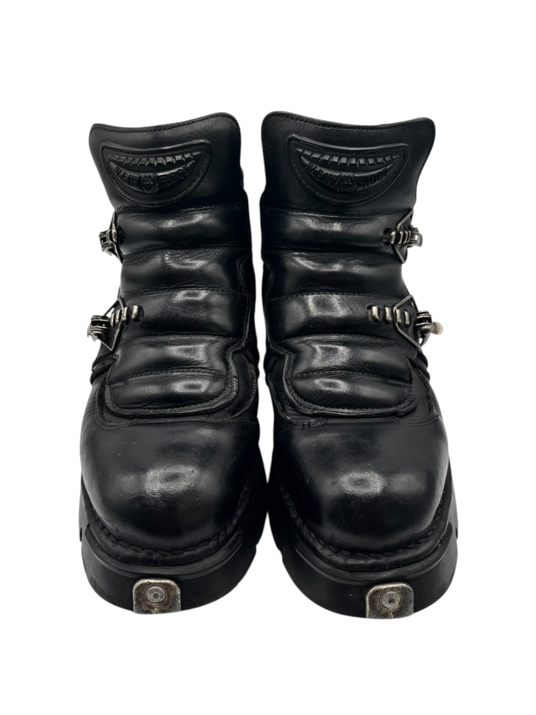 Vintage rare New Rock chunky avant garde leather platform boots size 38