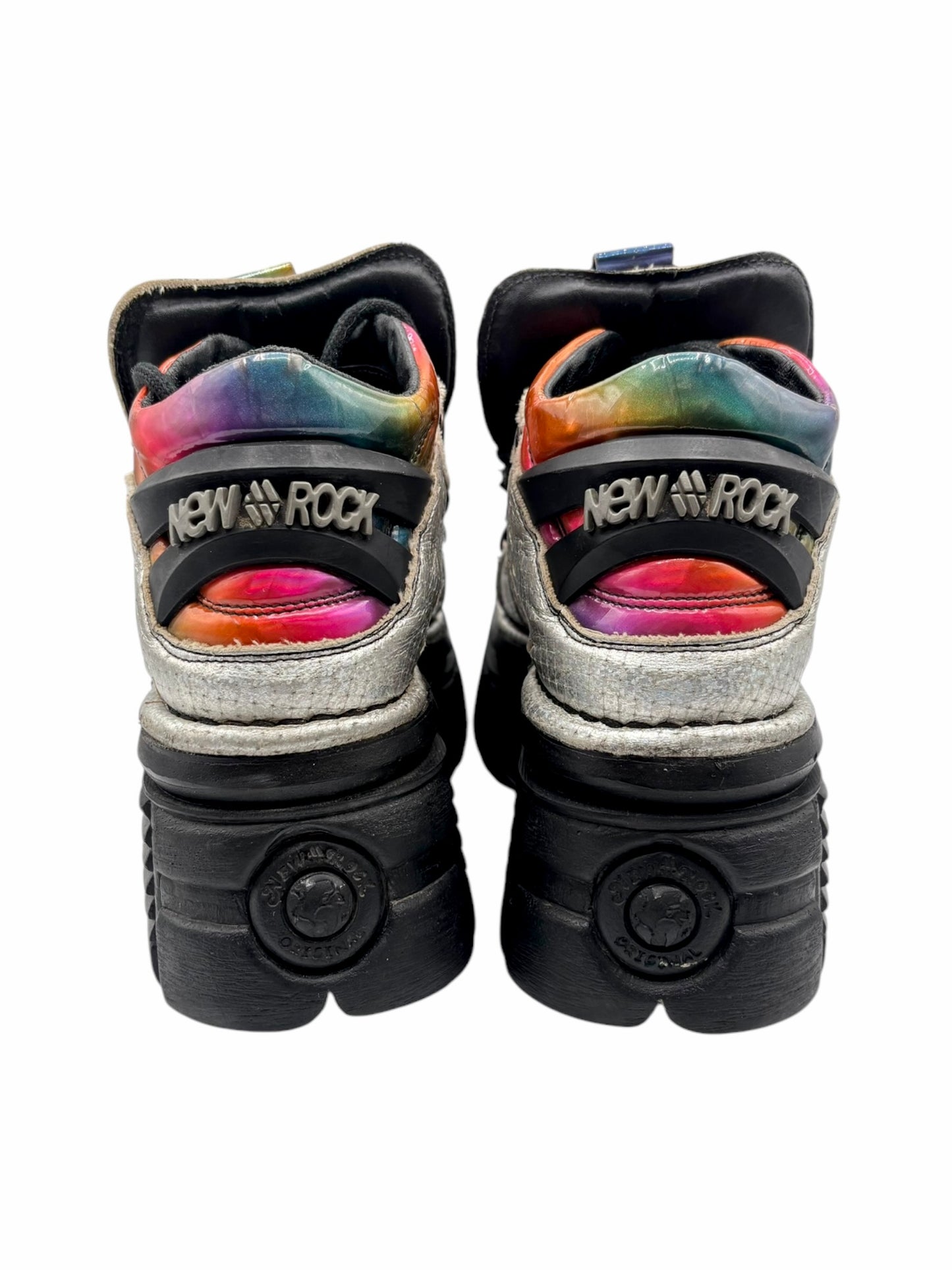 Rare vintage New Rock rainbow M106 platform boots size 38