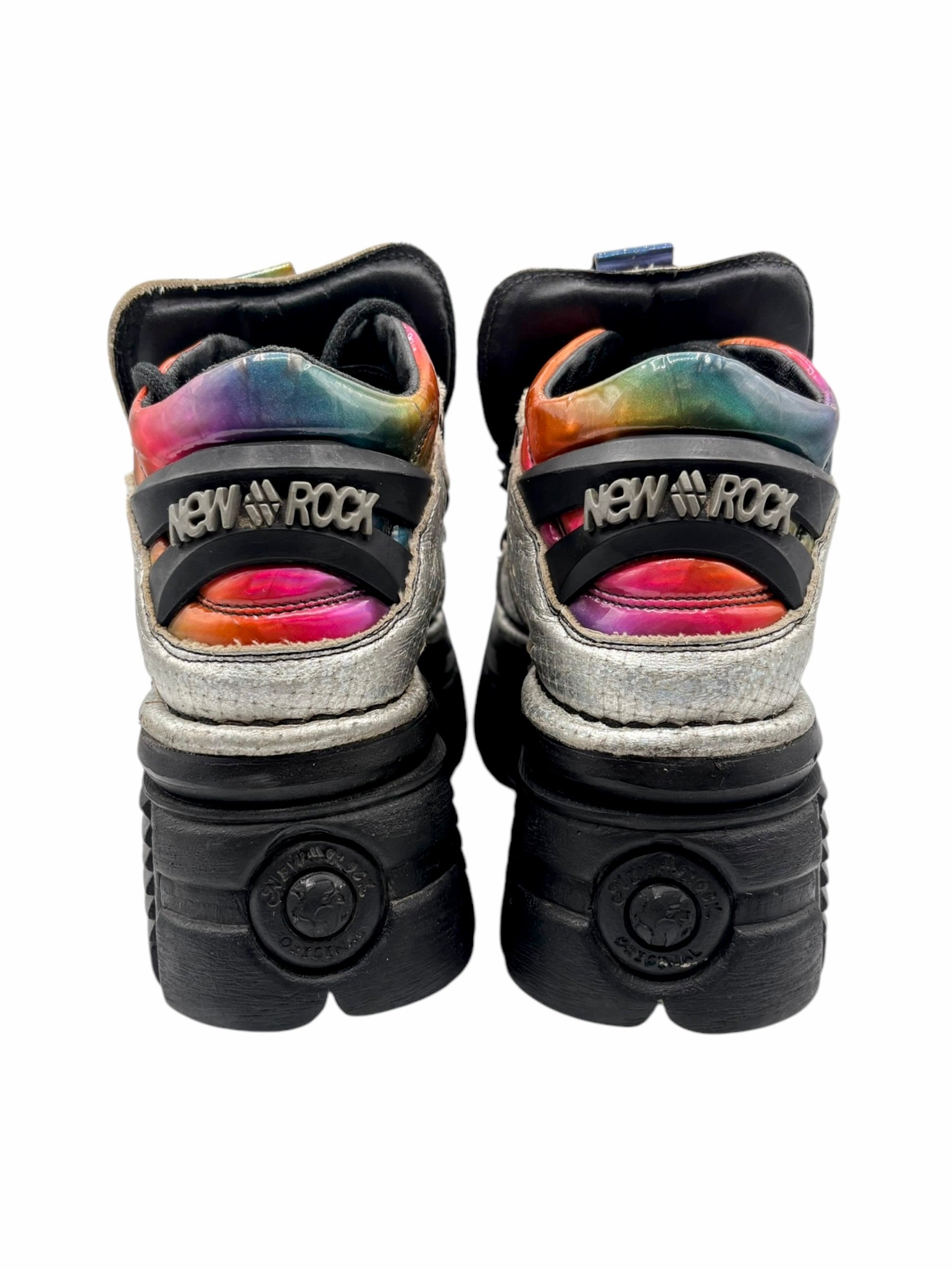 Rare vintage New Rock rainbow M106 platform boots size 38