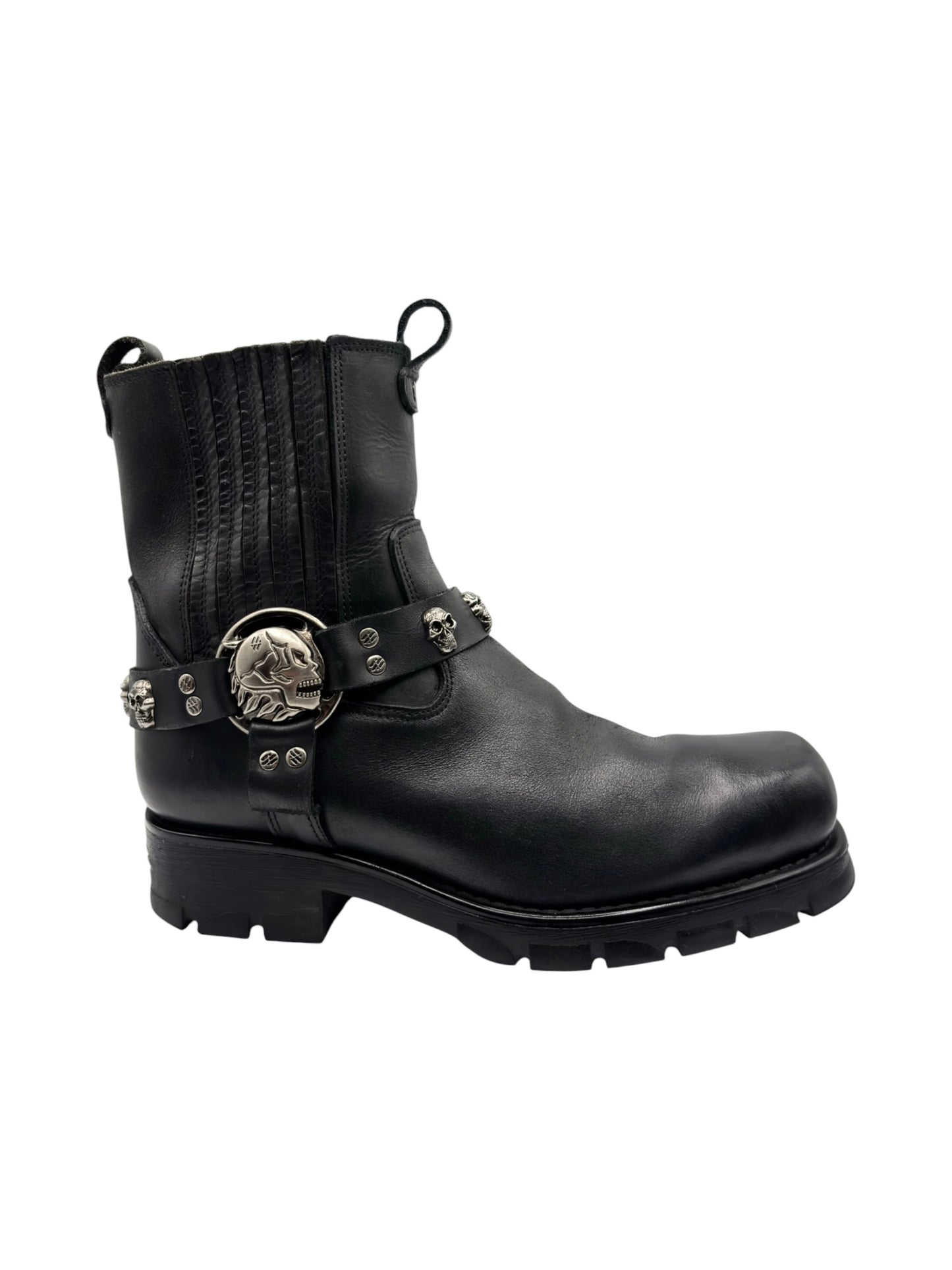 Vintage New Rock leather biker boots