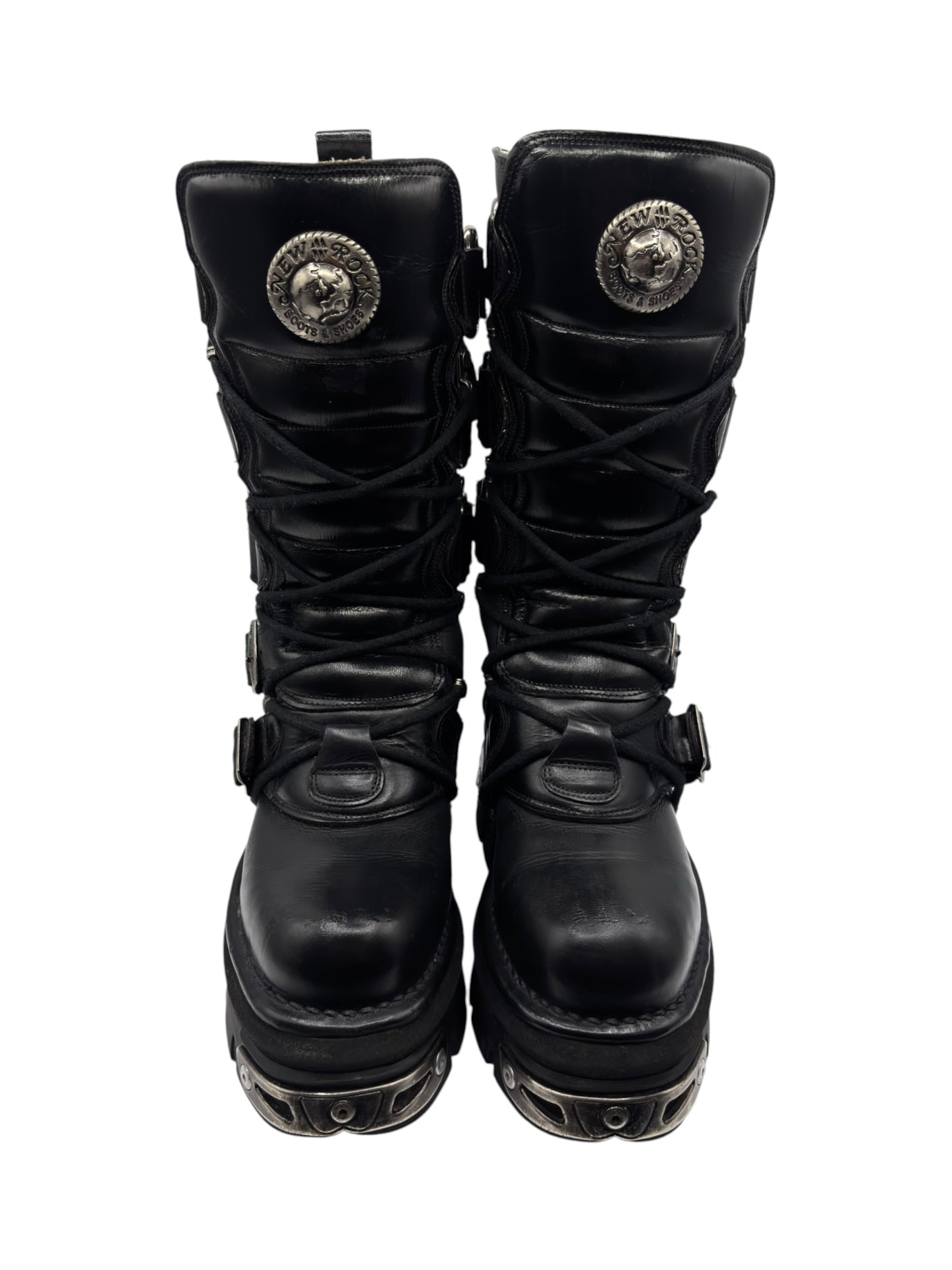 Vintage New Rock knee high reactor leather boots