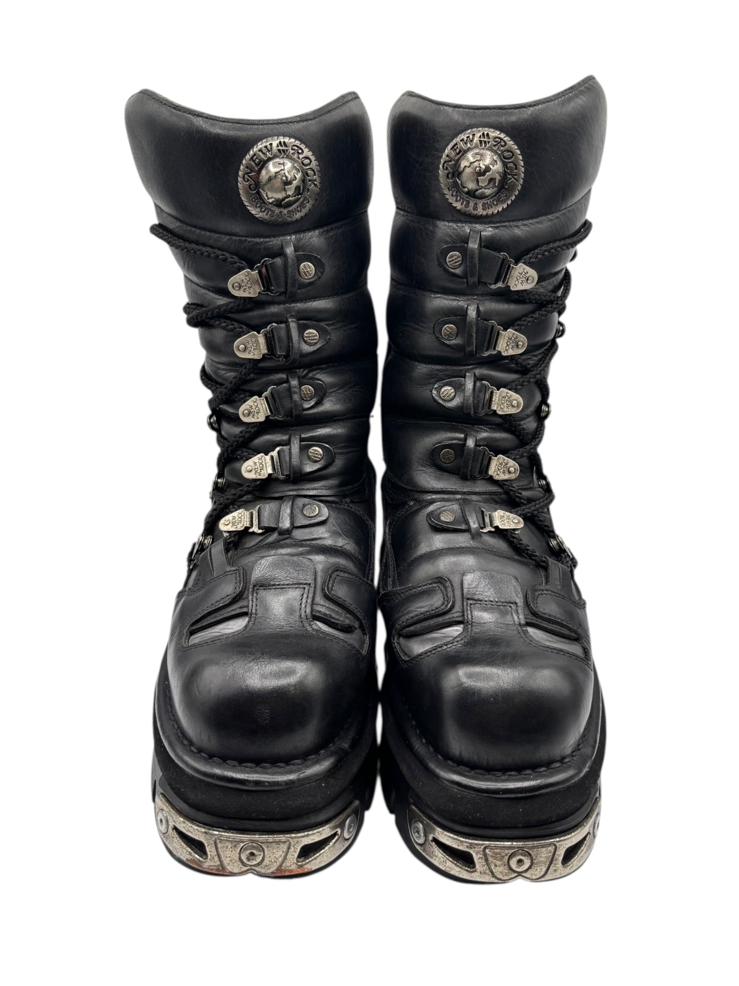 Vintage New Rock lace up reactor boots size 42