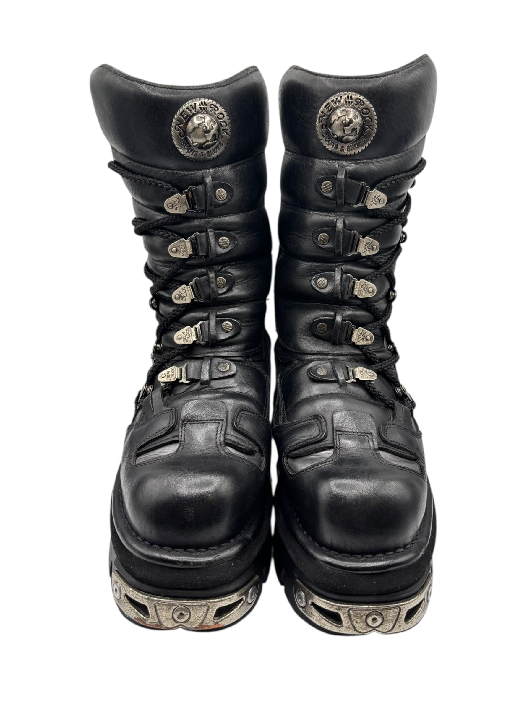Vintage New Rock lace up reactor boots size 42