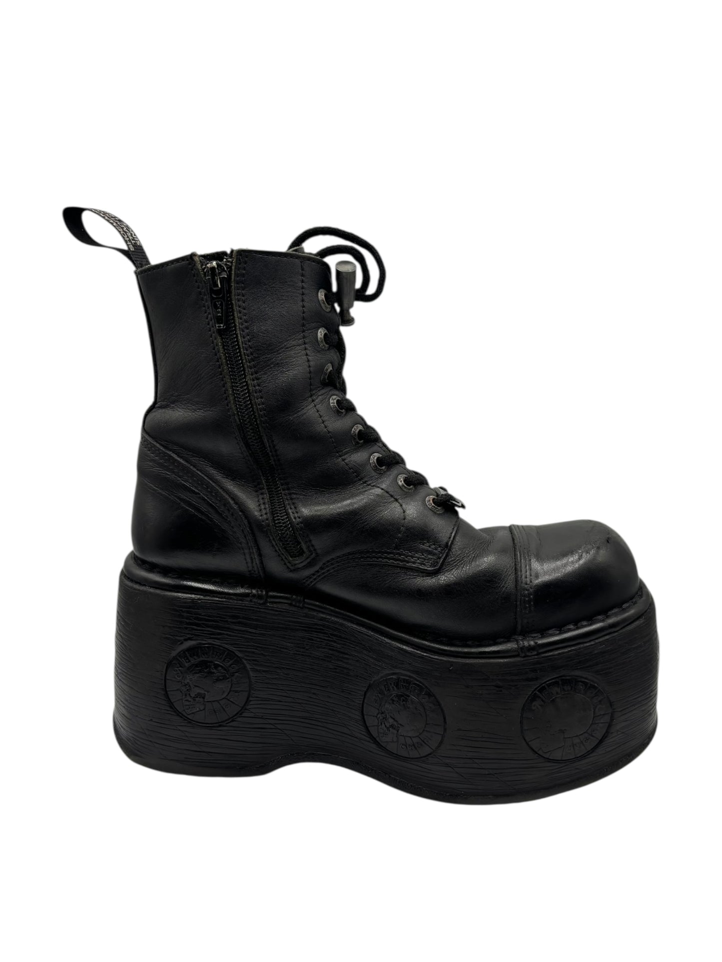 New Rock neptuno mili lace-up leather platform boots size 38