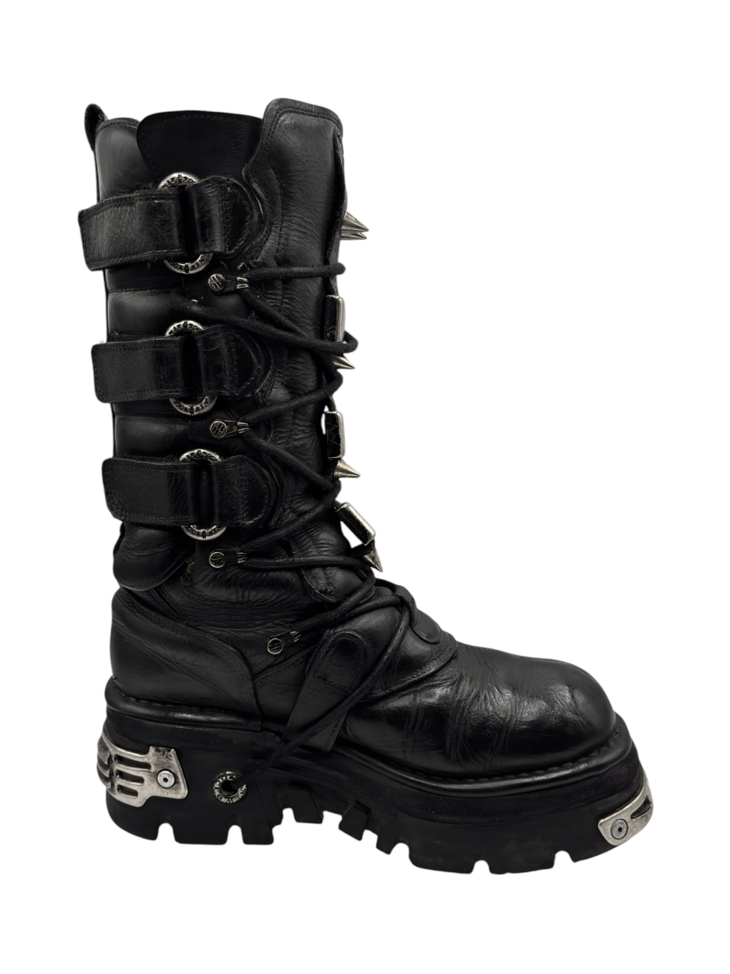 Vintage New Rock knee high reactor leather boots