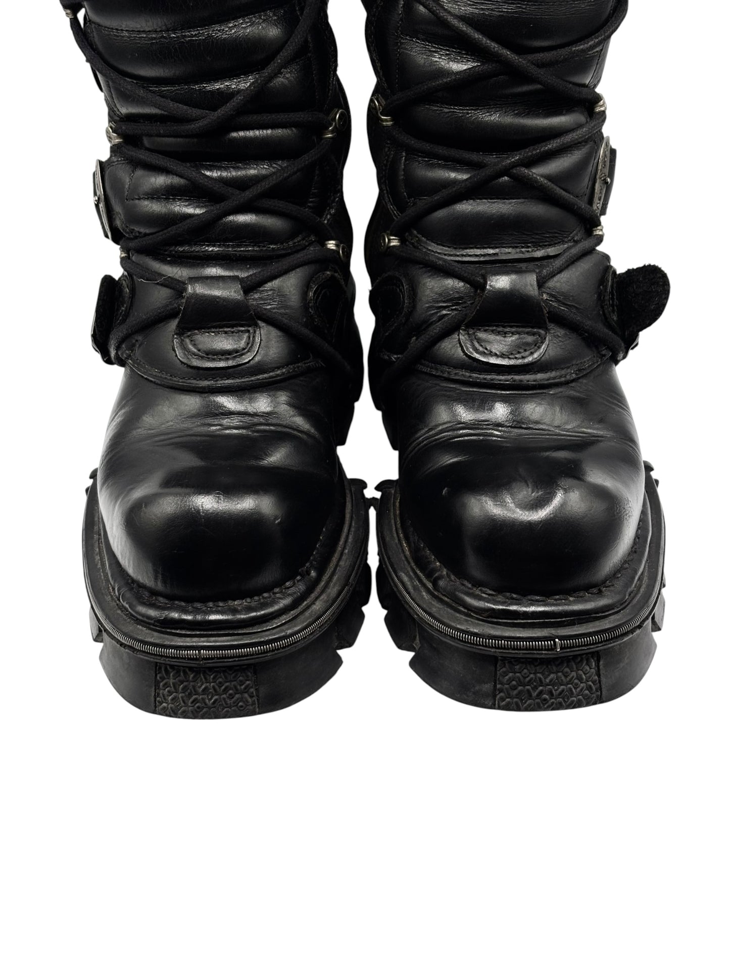 Vintage New Rock knee high reactor leather boots