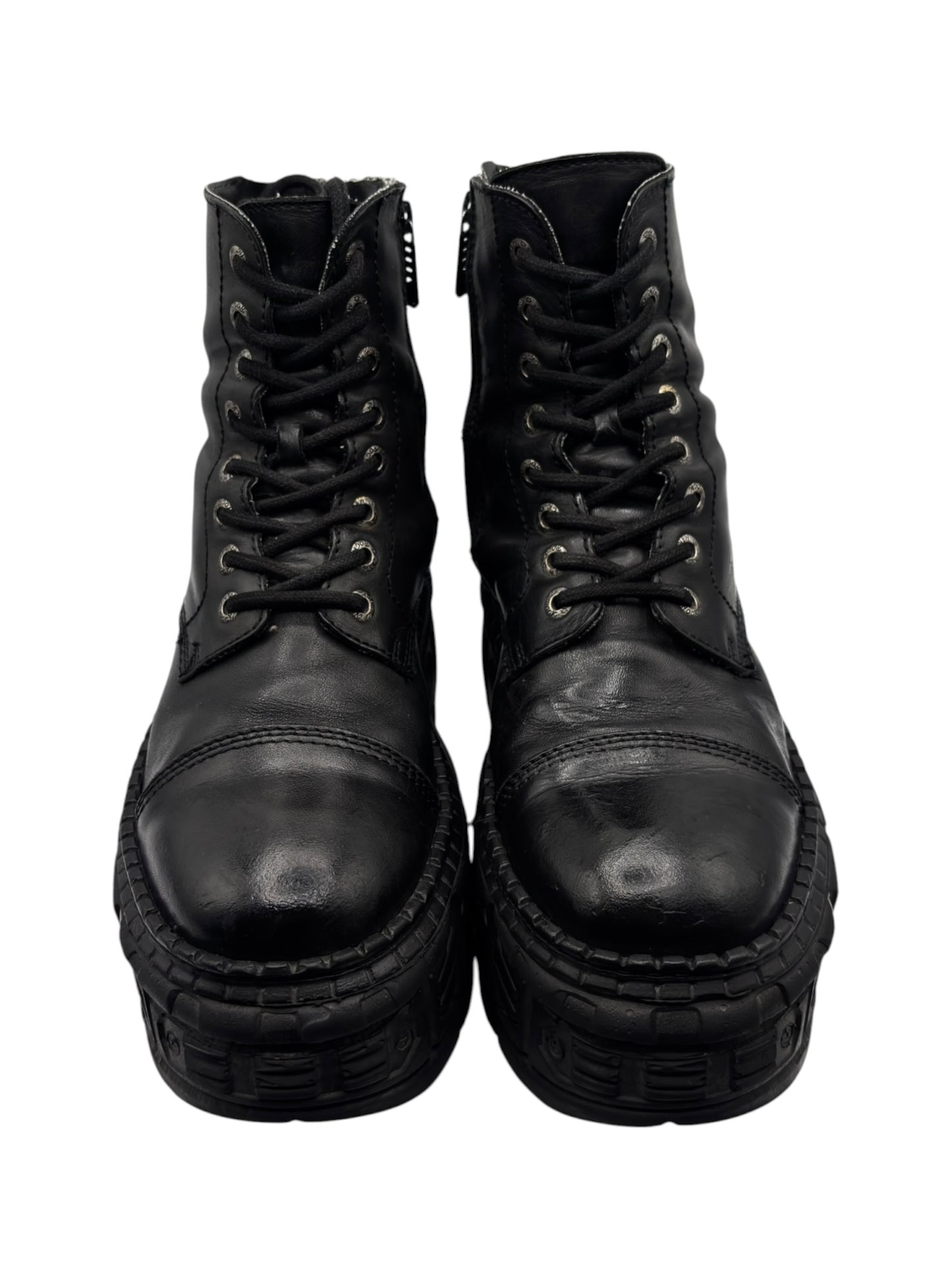 New Rock tank platform leather boots