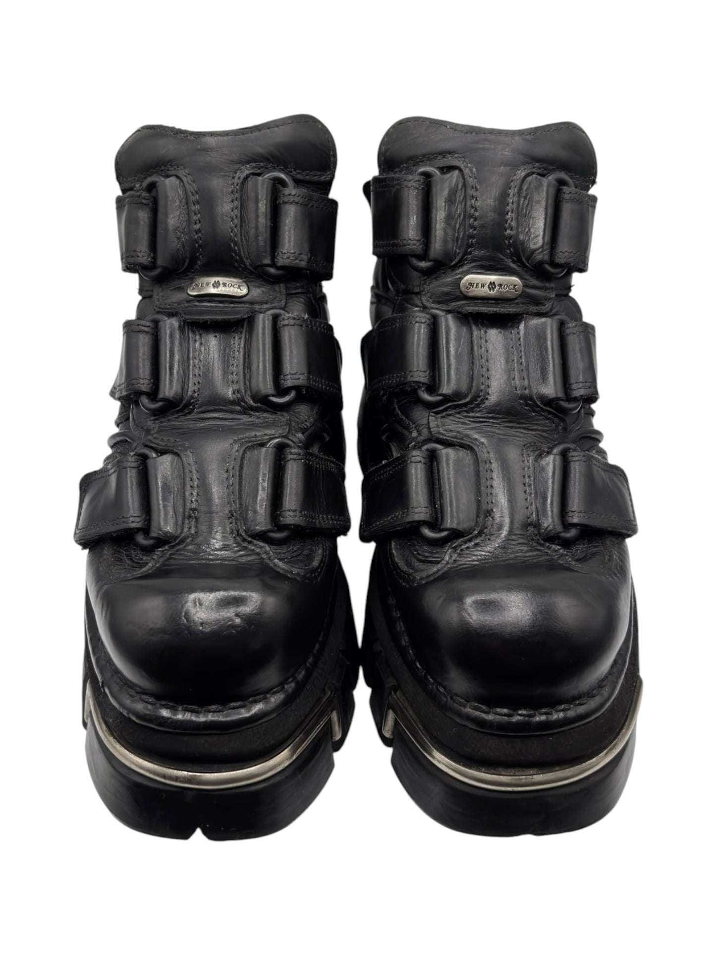 Vintage New Rock terminator velcro platform boots